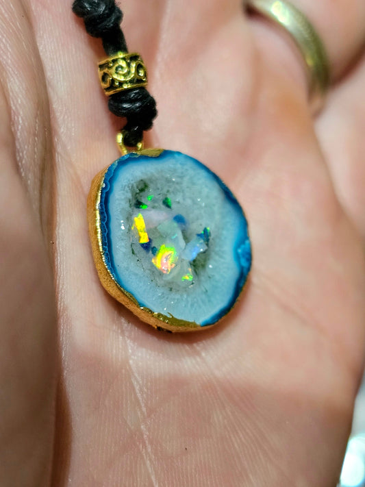 Awesome Opal Chip Agate Pendant! (P6)