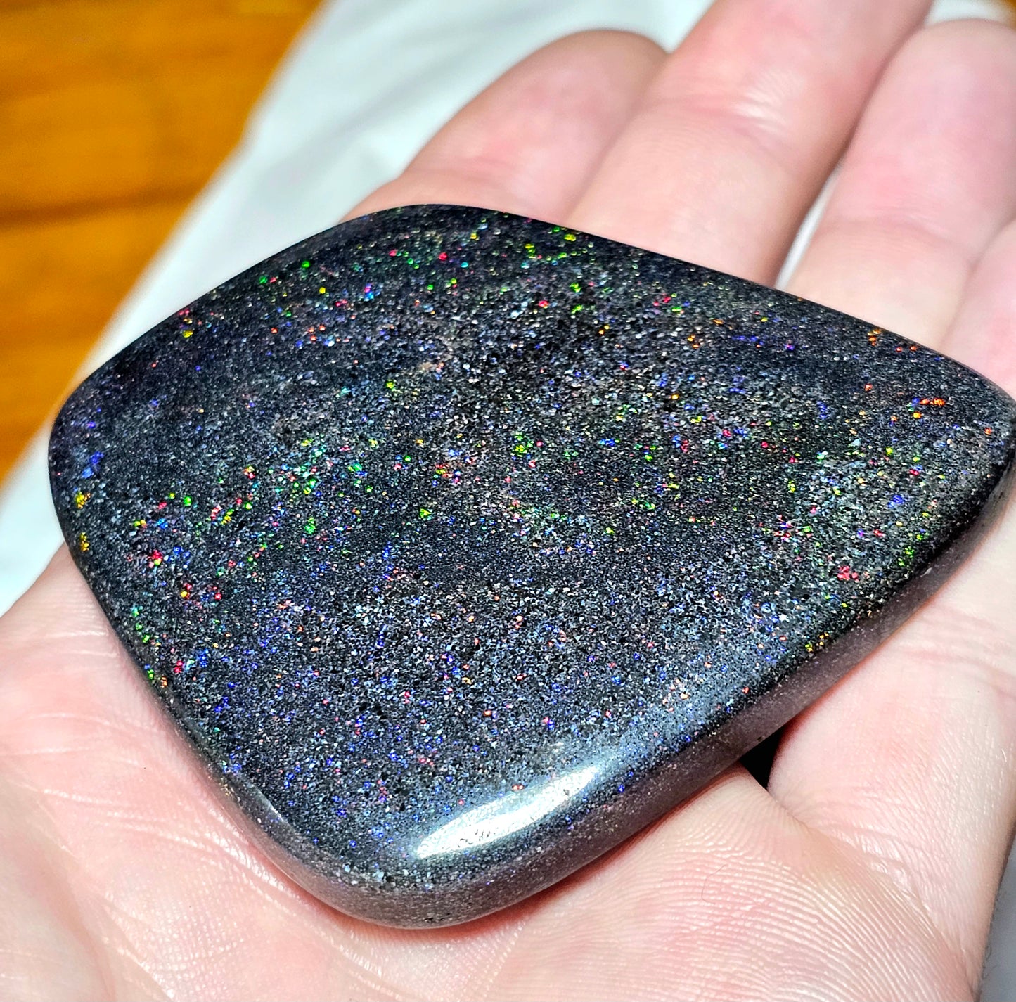 Huge Fairy Opal full of pinfire! 279cts (JUN14)