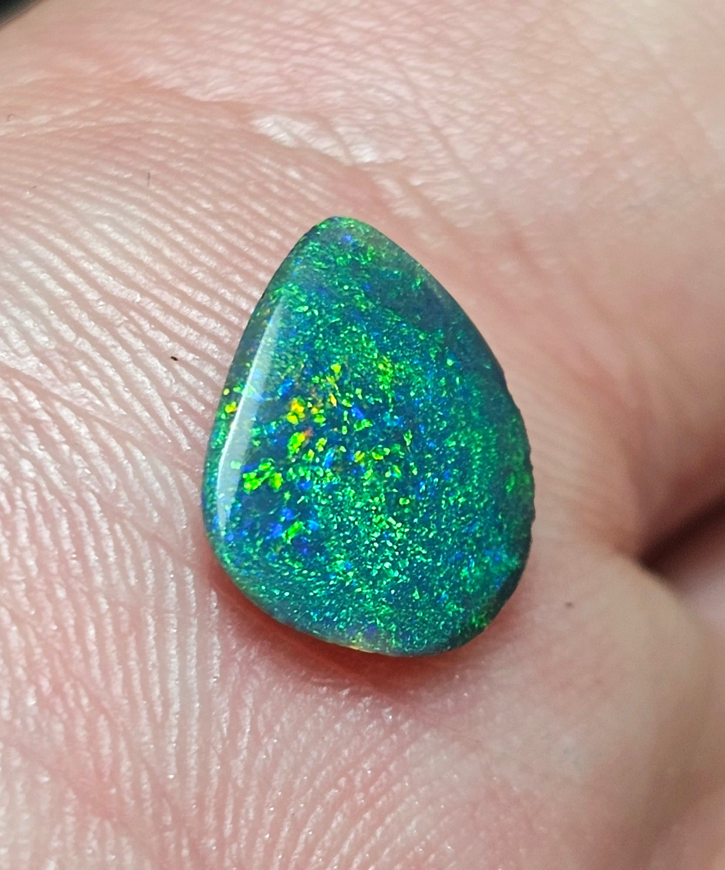 1ct Green Lightning Ridge Black Opal! (LRA13)