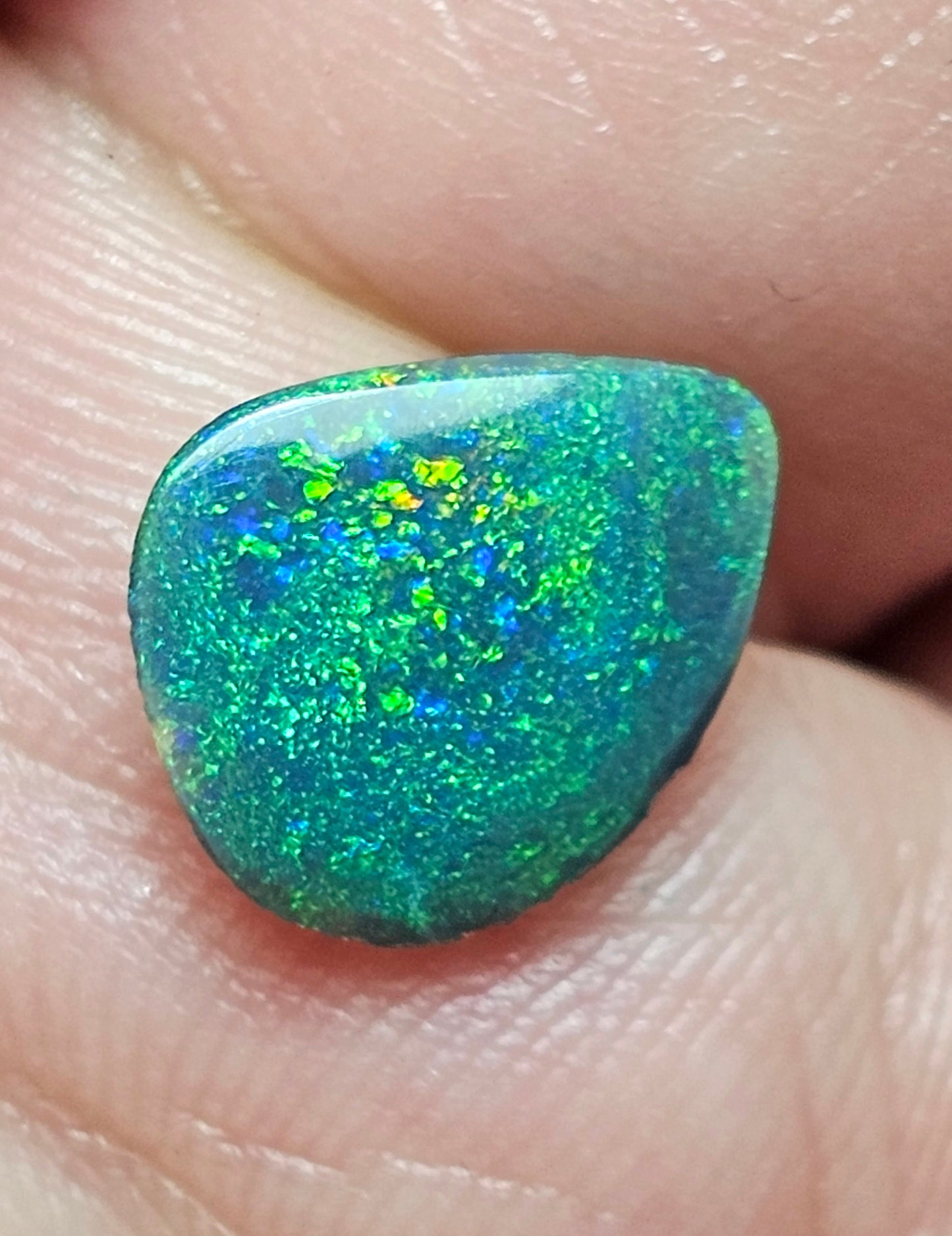 1ct Green Lightning Ridge Black Opal! (LRA13)