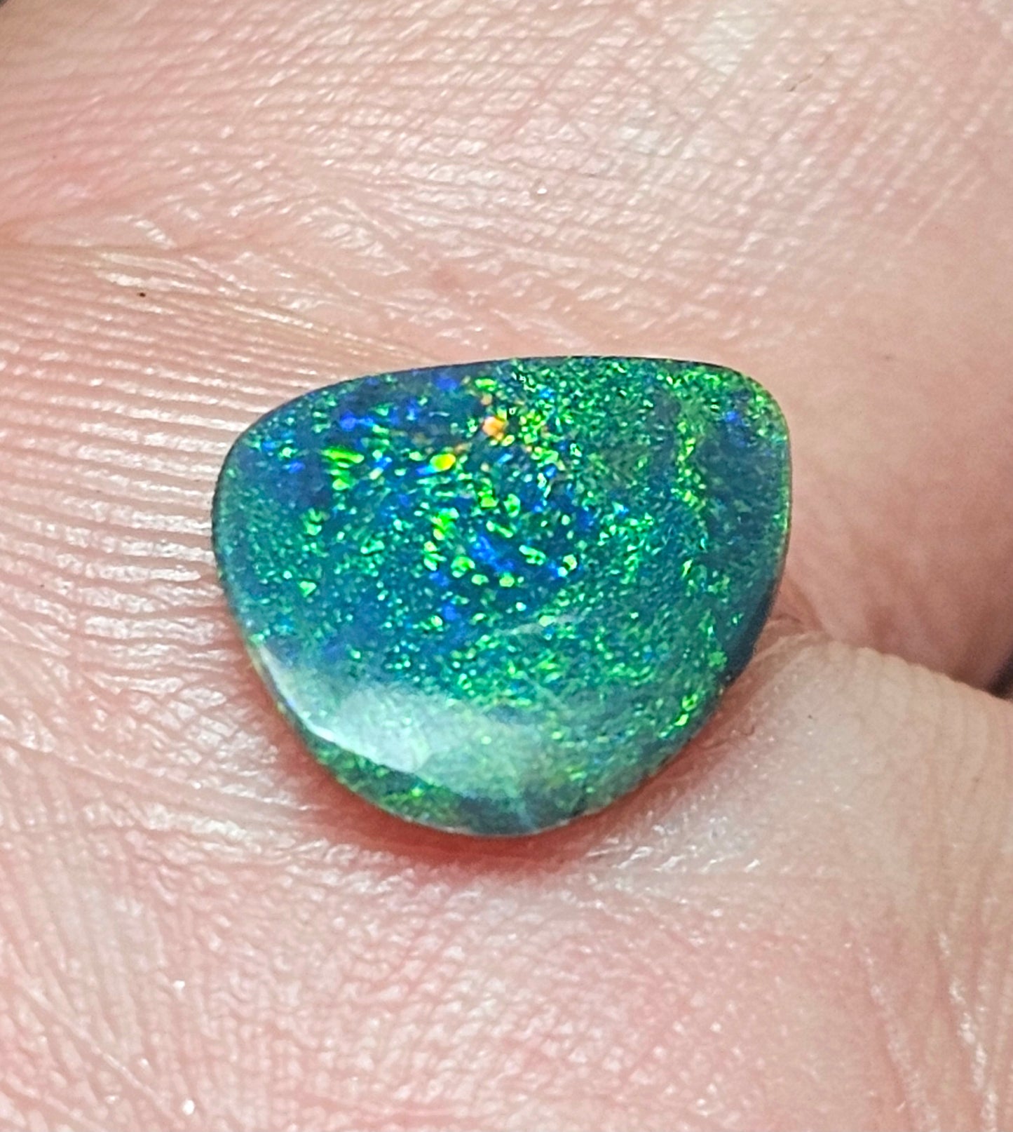 1ct Green Lightning Ridge Black Opal! (LRA13)