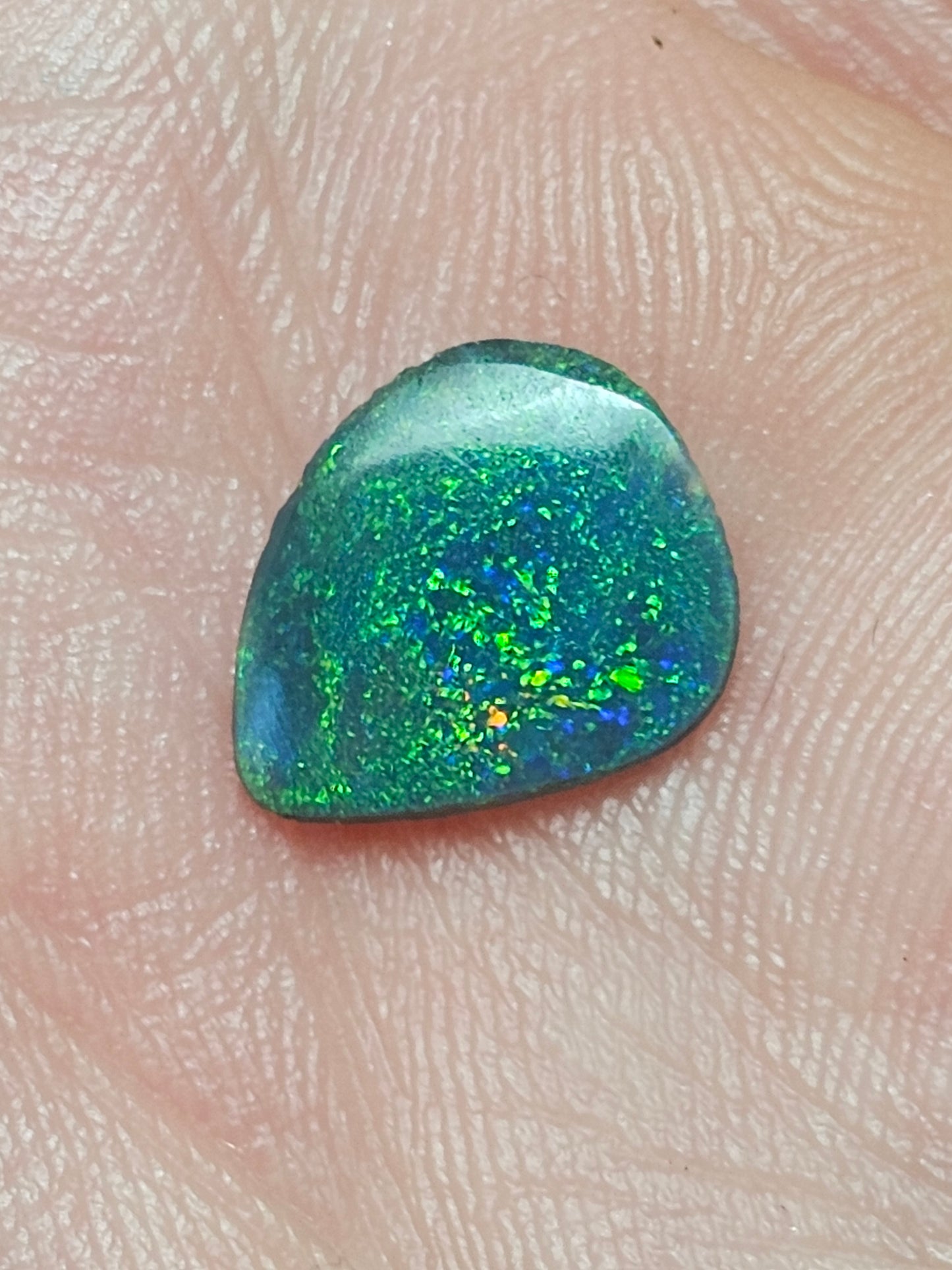 1ct Green Lightning Ridge Black Opal! (LRA13)