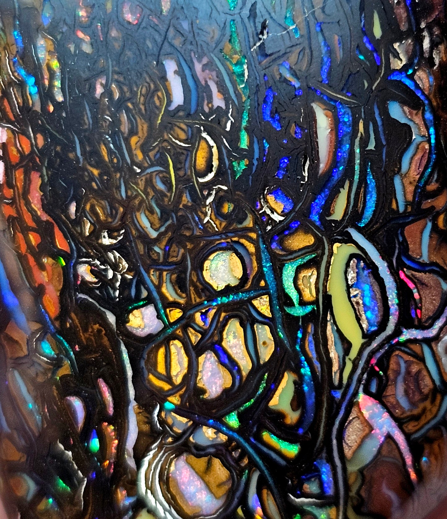 113cts Koroit Nut Boulder Opal with a Spectacular Pattern!!(JSMD9)