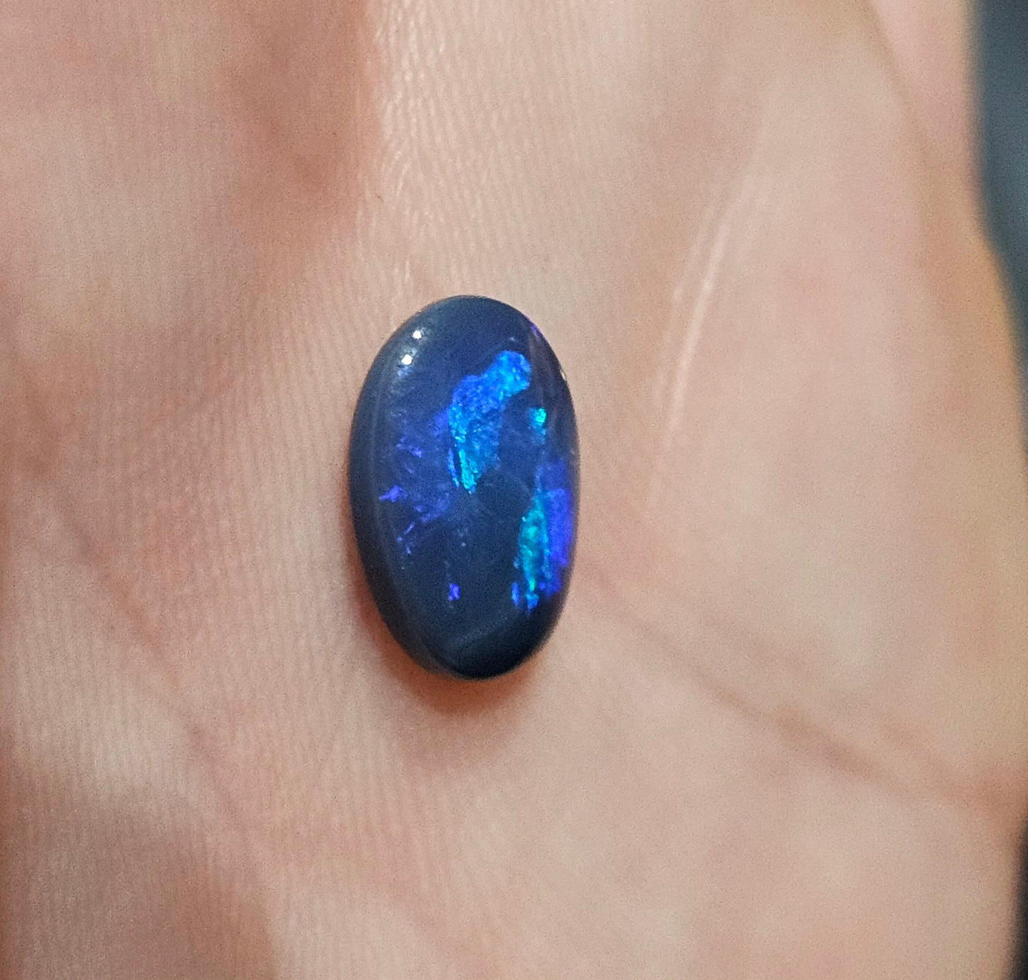 N1 Solid Blue Opal from Lightning Ridge Australia 1.7cts (S14)