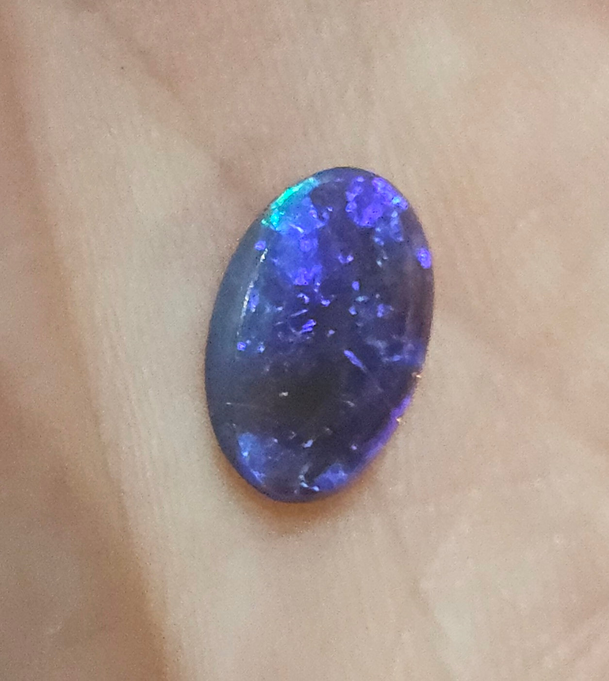 N2 Blue Solid Opal from Lightning Ridge 1.2cts(511)