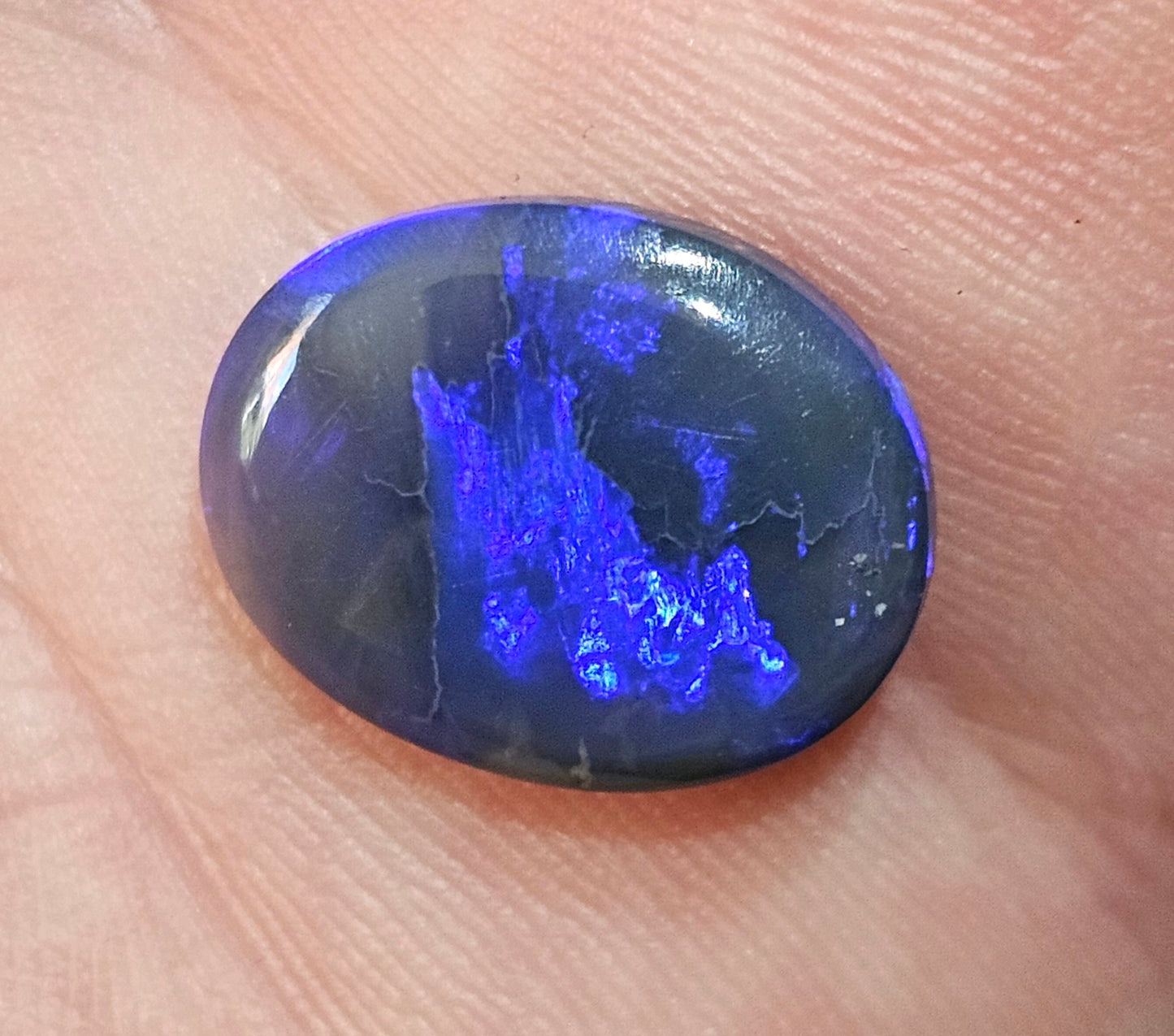 Brilliant N2 Solid Blue Opal from Lightning Ridge Australia 1.7cts (510)