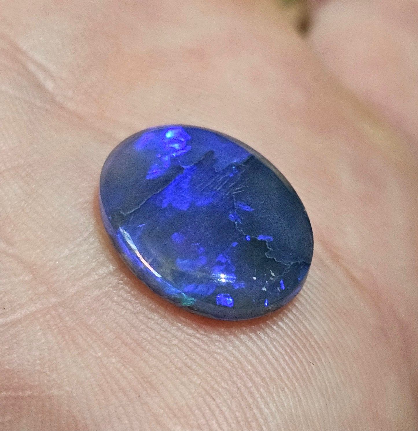 Brilliant N2 Solid Blue Opal from Lightning Ridge Australia 1.7cts (510)