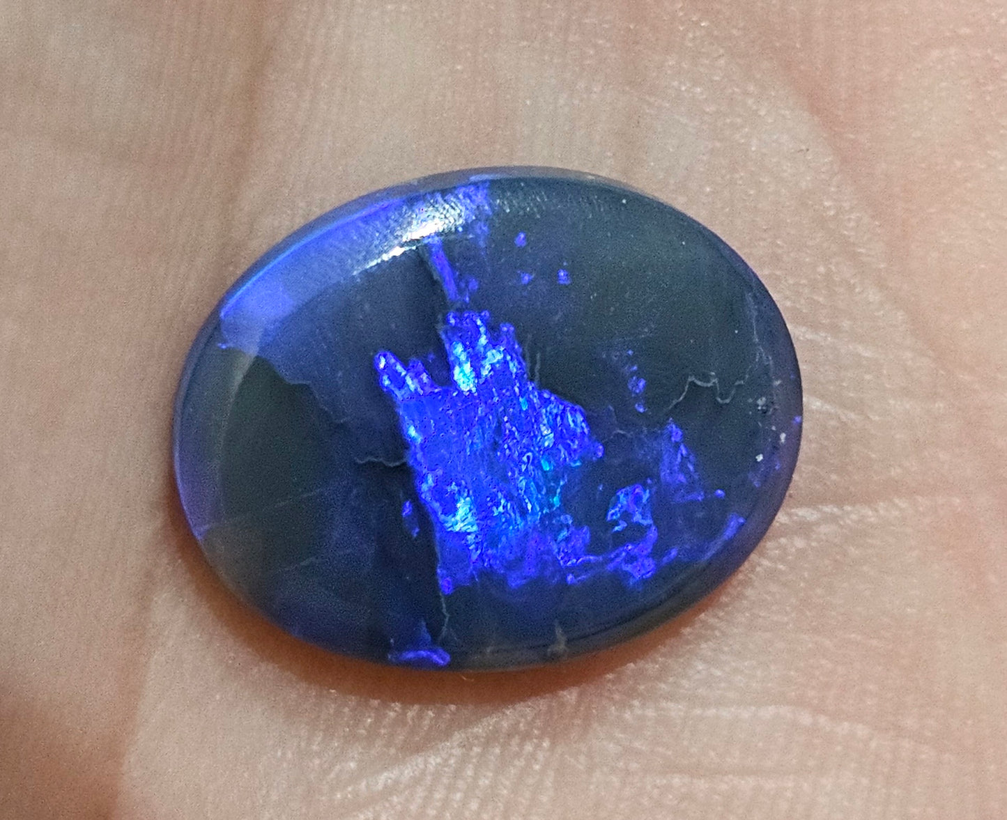 Brilliant N2 Solid Blue Opal from Lightning Ridge Australia 1.7cts (510)