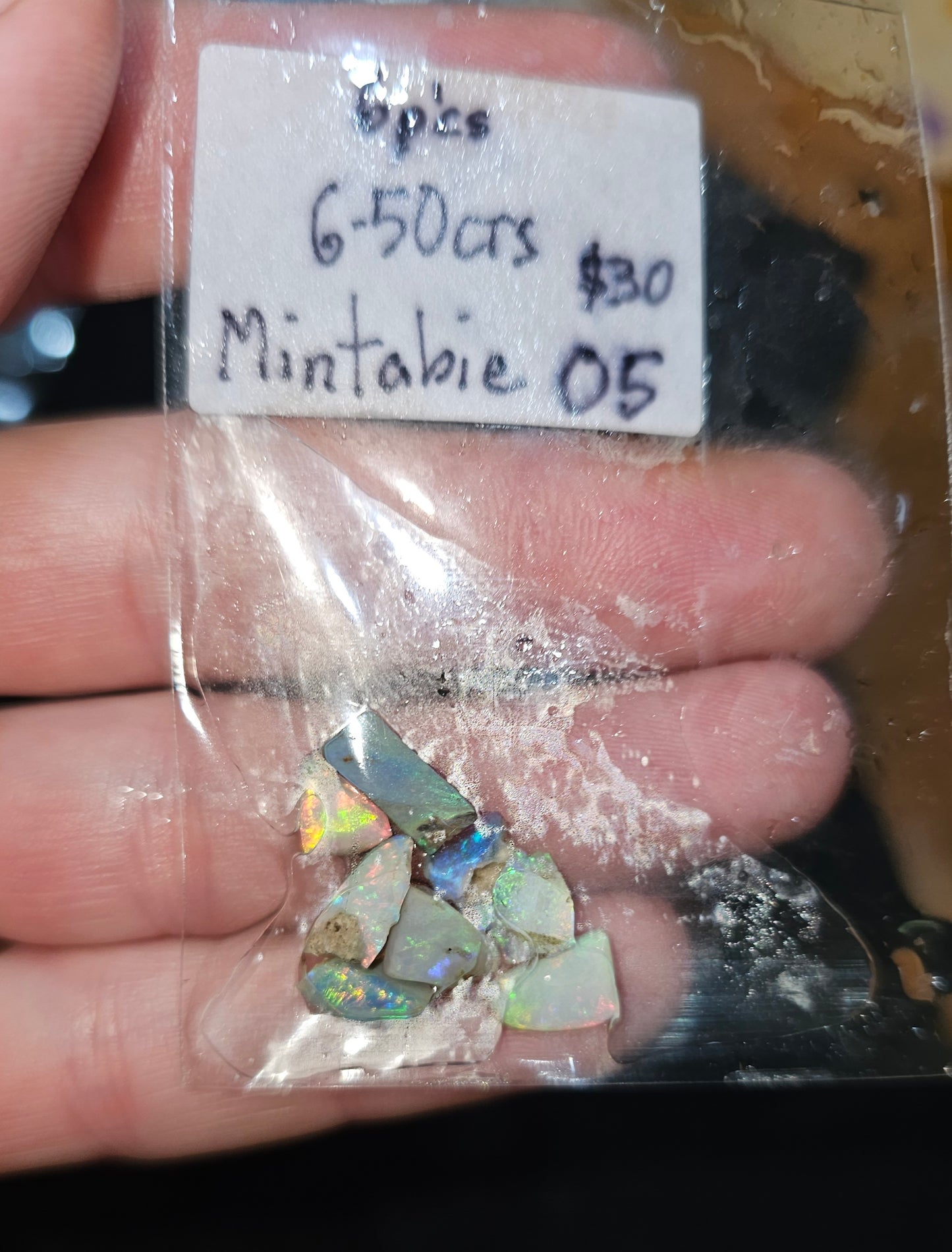 Mintabie Rough Rubs Opal Parcel 6x Pieces(05)