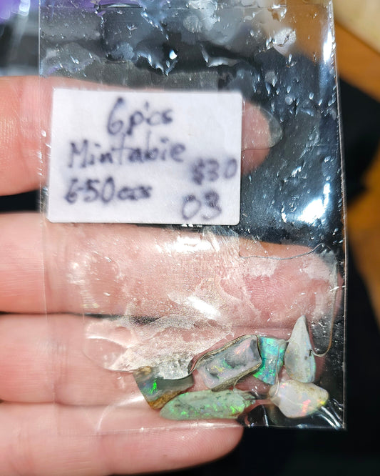 Mintabie Rough Opal Parcel 6x Pieces(03)