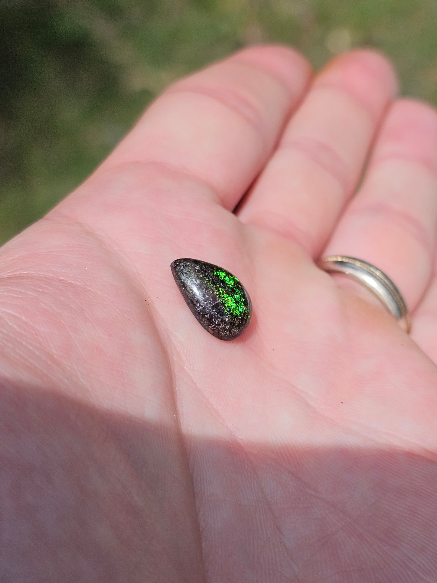 Beautifully Polished Fairy Opal with a Green and Blue Flash! 3.15cts (ON103)