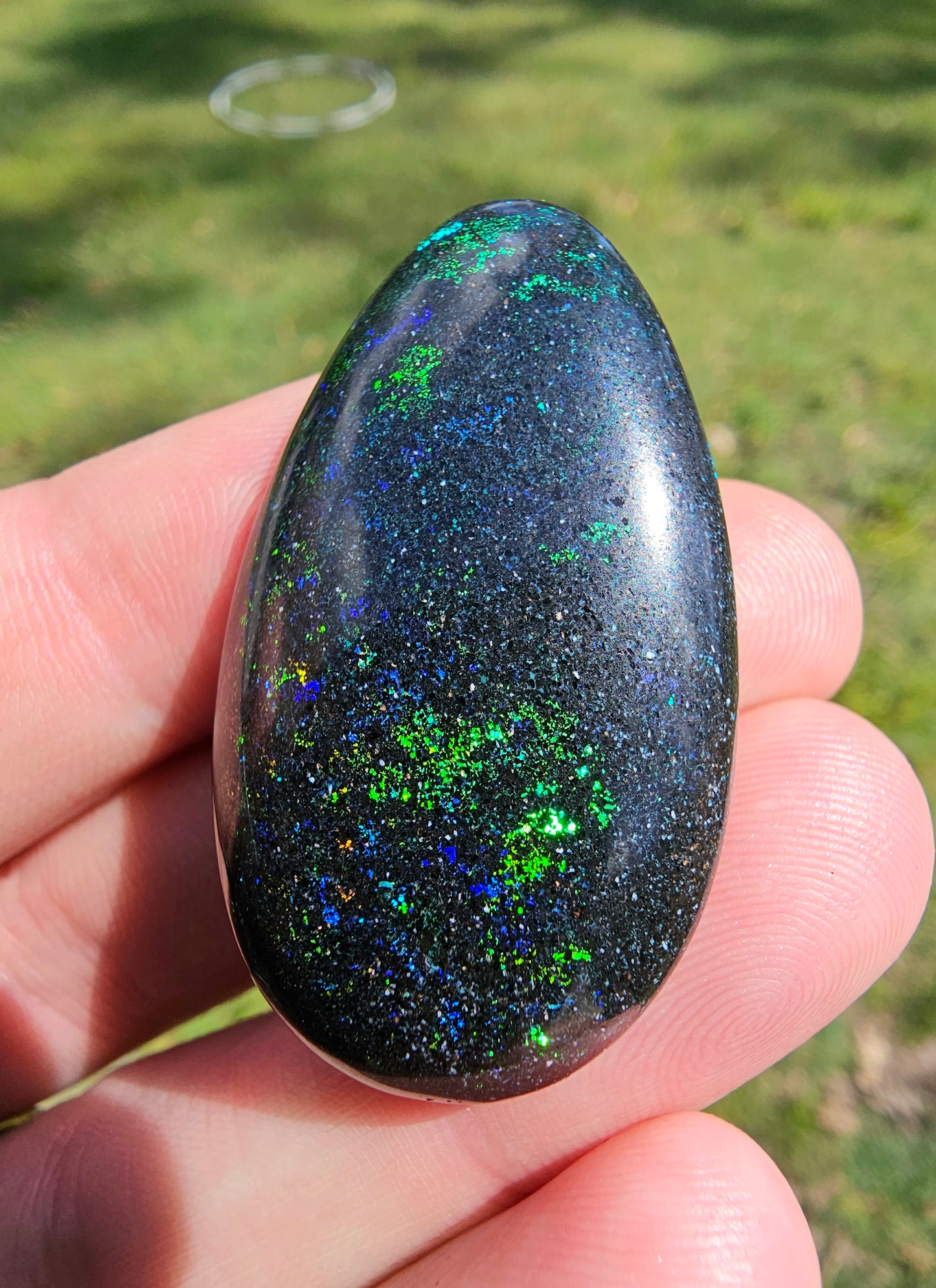 Quality Australian Fairy Opal - Brilliant Green with a Blue Undertone - 49cts!