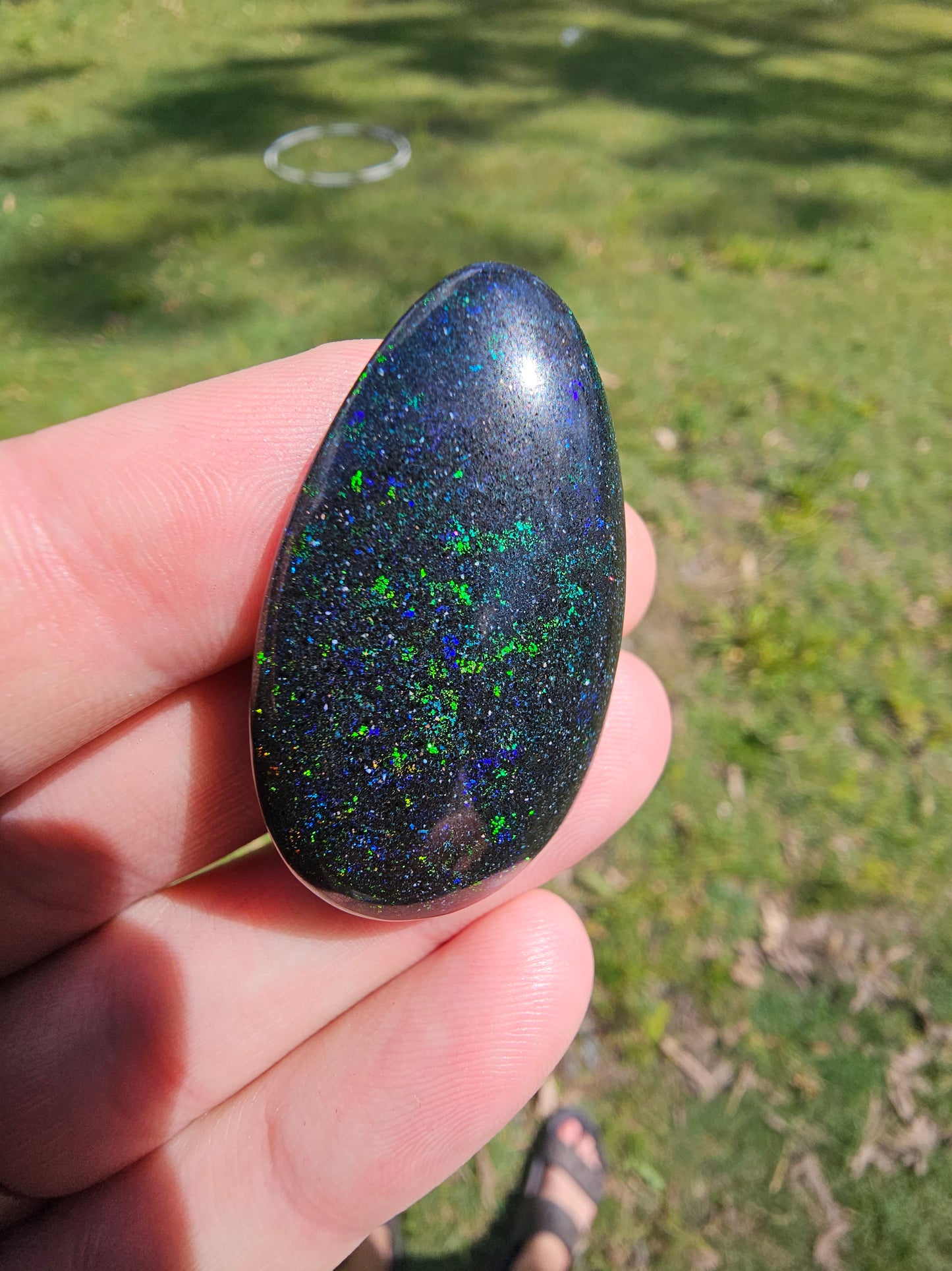 Quality Australian Fairy Opal - Brilliant Green with a Blue Undertone - 49cts!