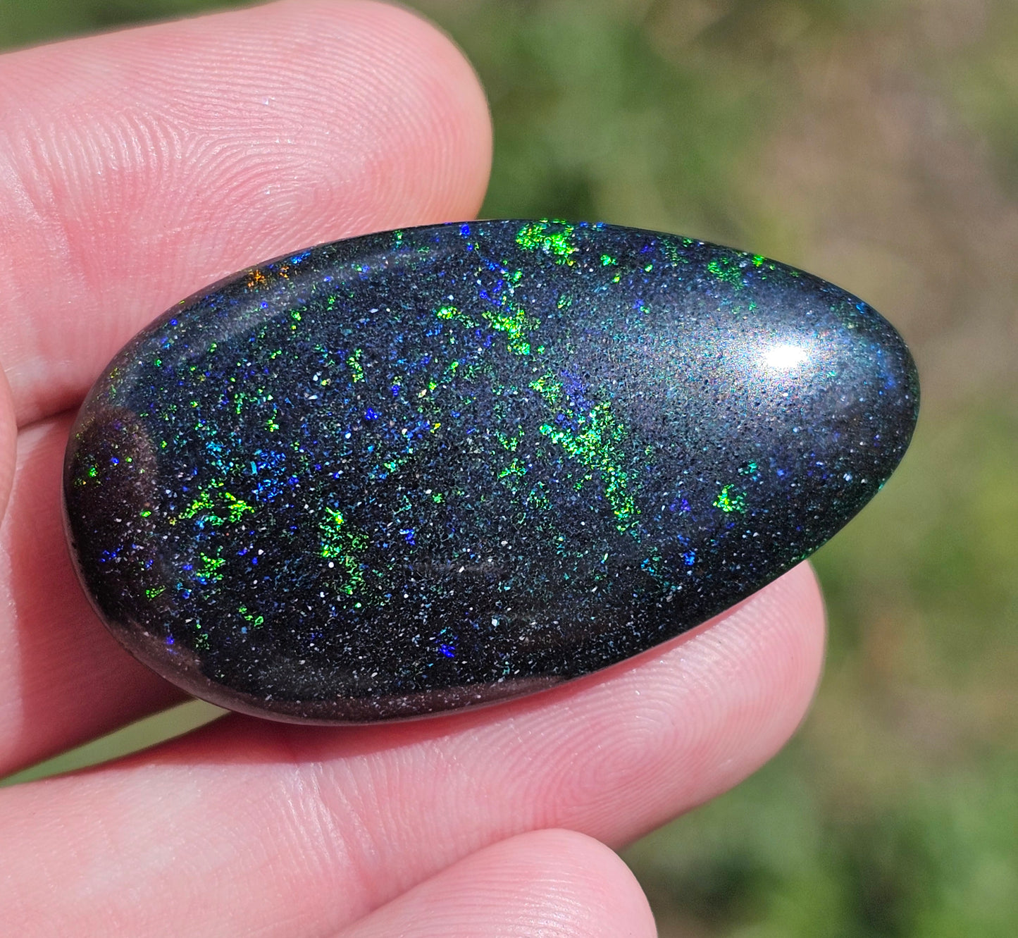 Quality Australian Fairy Opal - Brilliant Green with a Blue Undertone - 49cts!