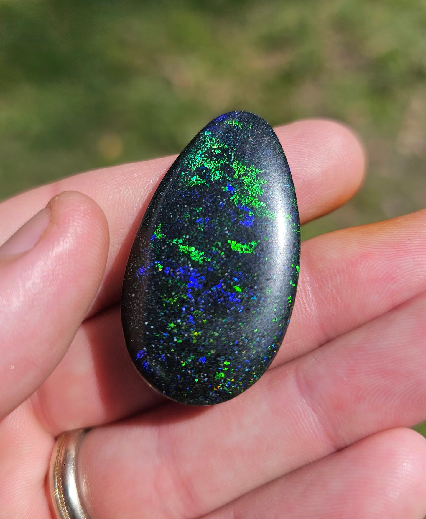 Quality Australian Fairy Opal - Brilliant Green with a Blue Undertone - 49cts!