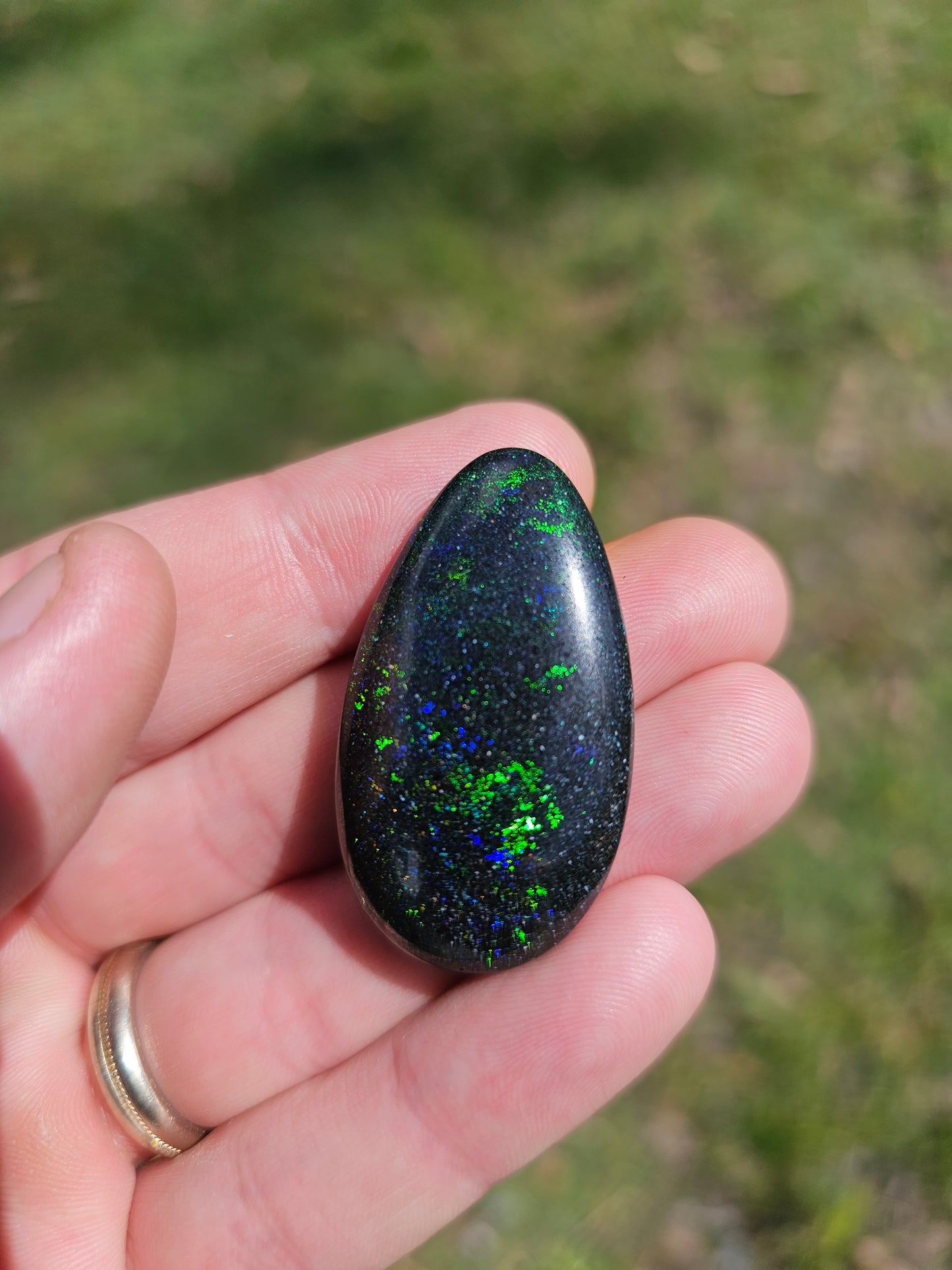 Quality Australian Fairy Opal - Brilliant Green with a Blue Undertone - 49cts!