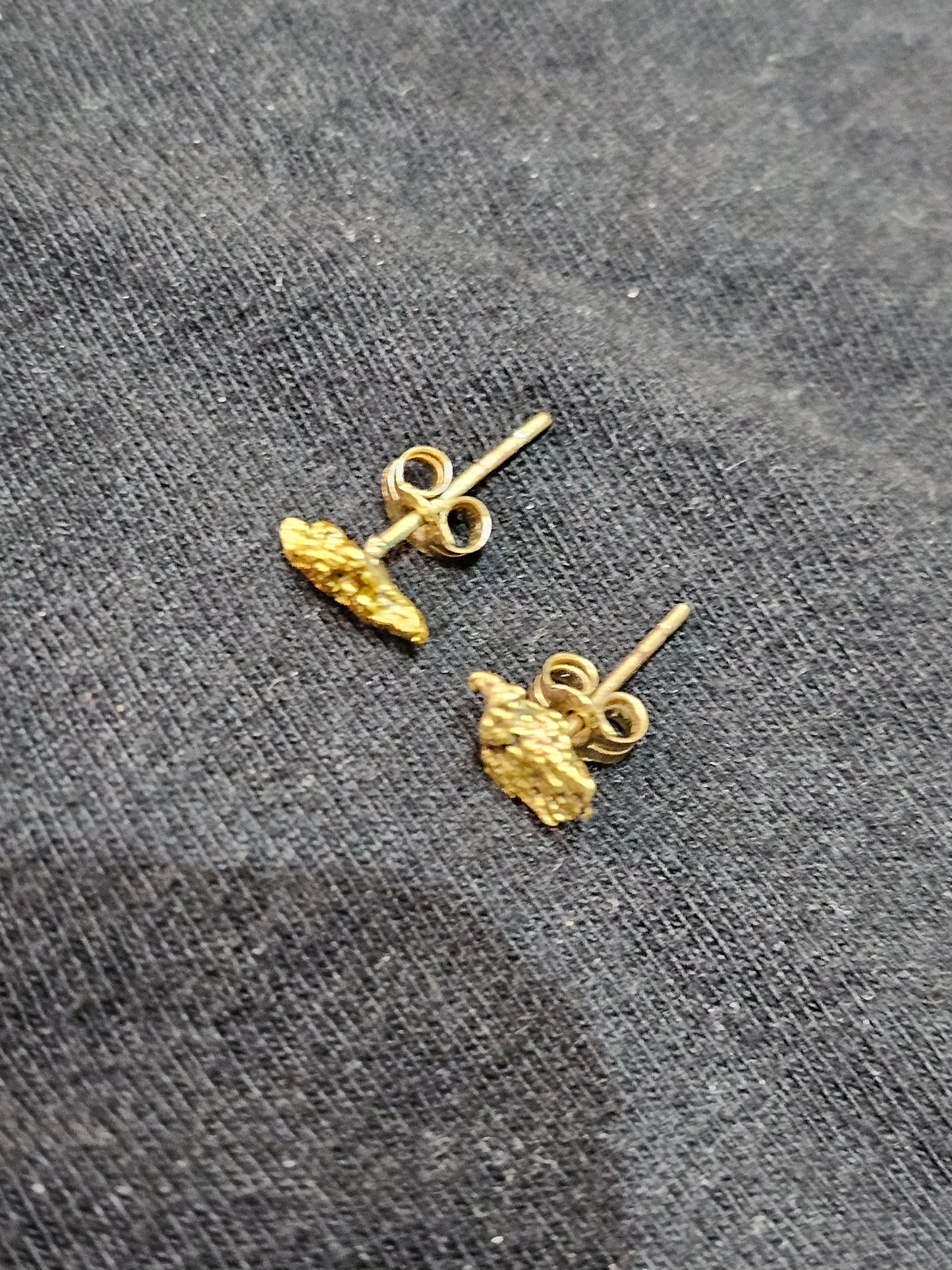 Real Australian Gold Nugget Earrings 7.9cts!