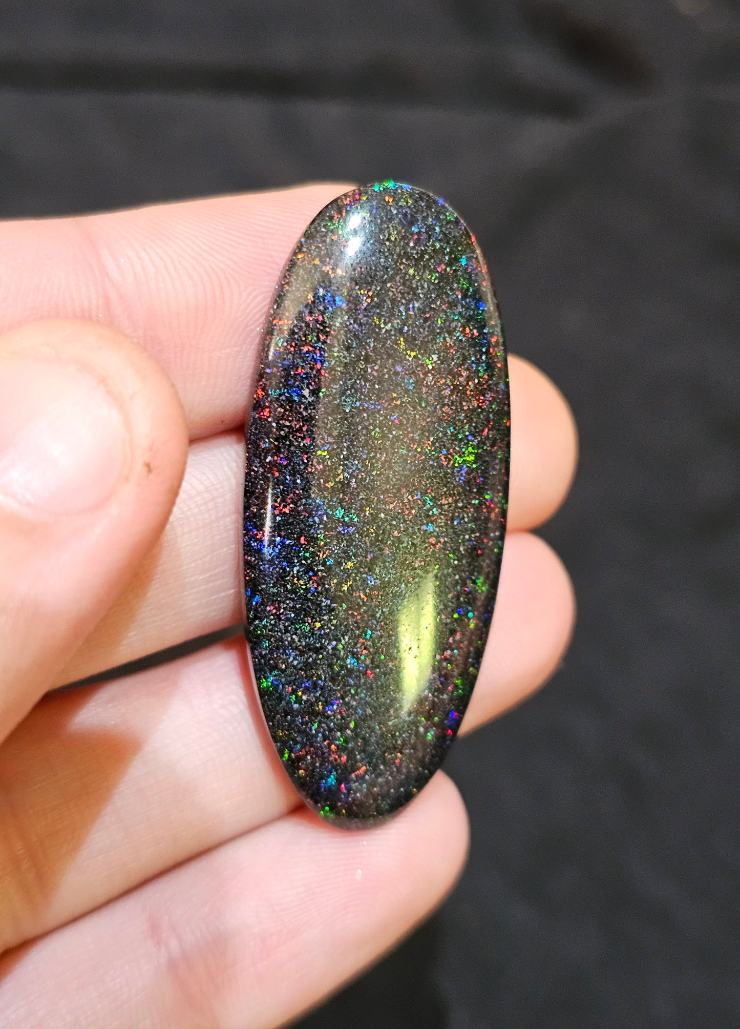 Quality Polished Fairy Opal with a Galaxy Styled Pinfire of Colour - 36cts (on71)