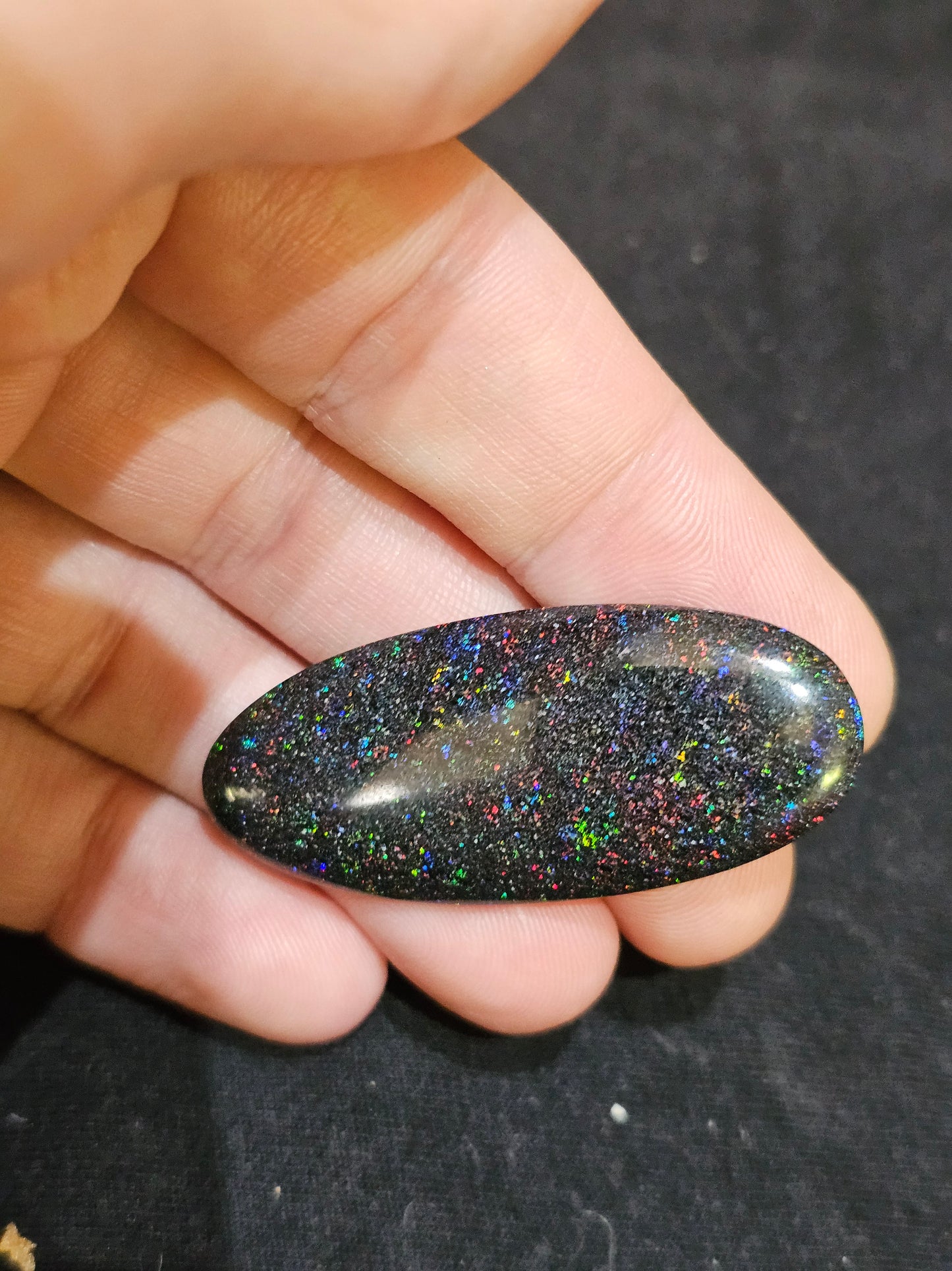 Quality Polished Fairy Opal with a Galaxy Styled Pinfire of Colour - 36cts (on71)