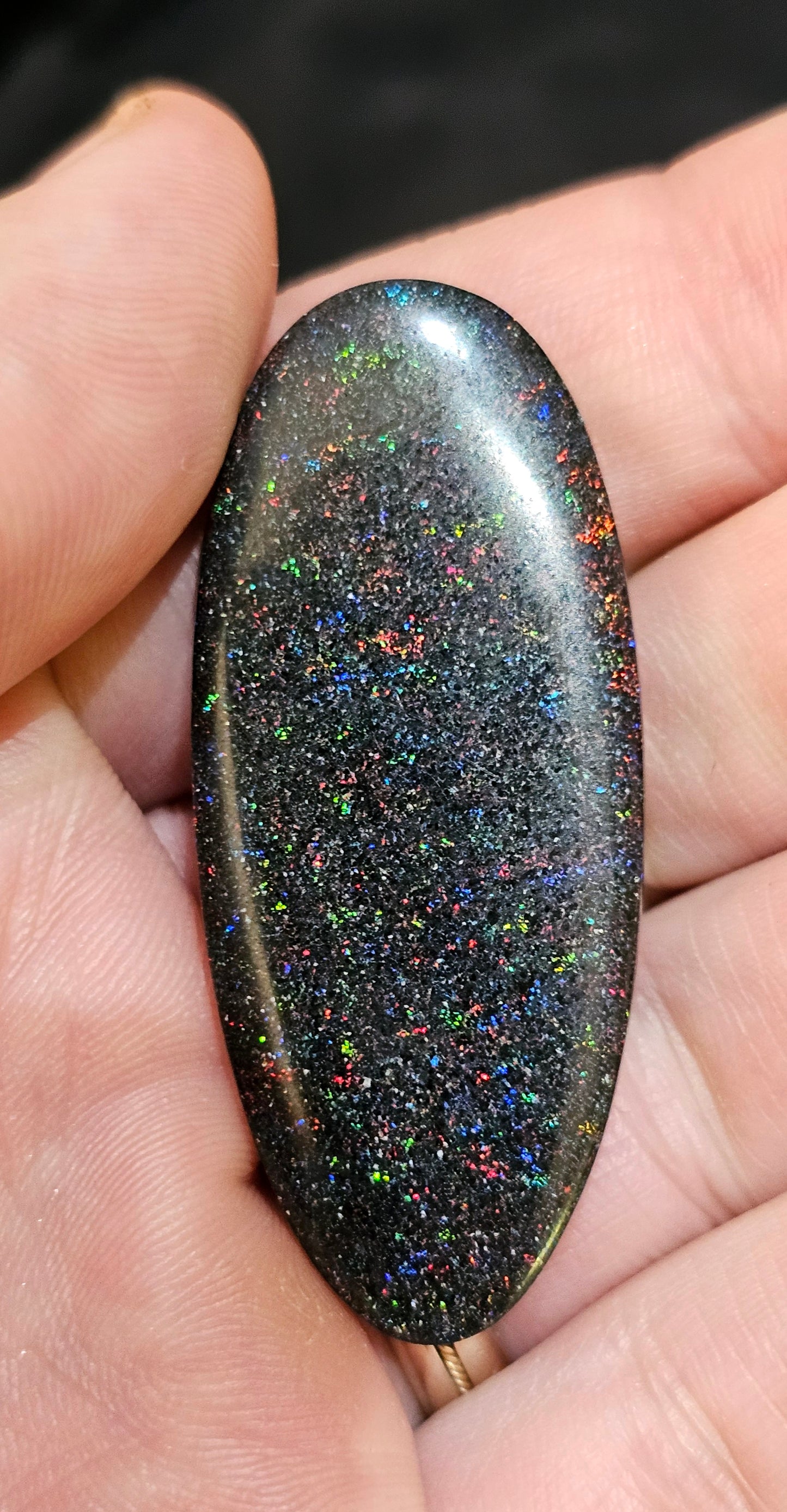 Quality Polished Fairy Opal with a Galaxy Styled Pinfire of Colour - 36cts (on71)