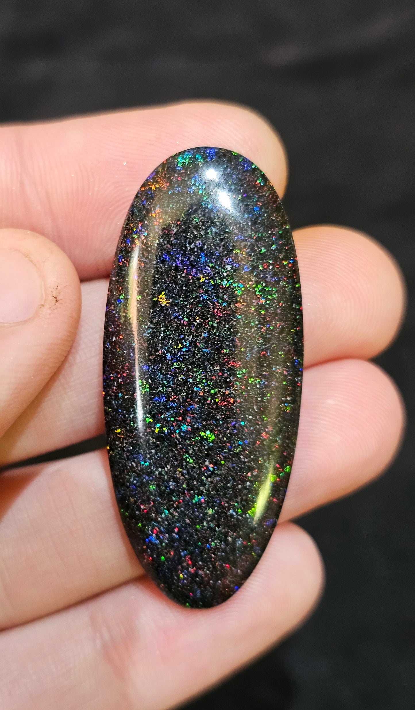 Quality Polished Fairy Opal with a Galaxy Styled Pinfire of Colour - 36cts (on71)