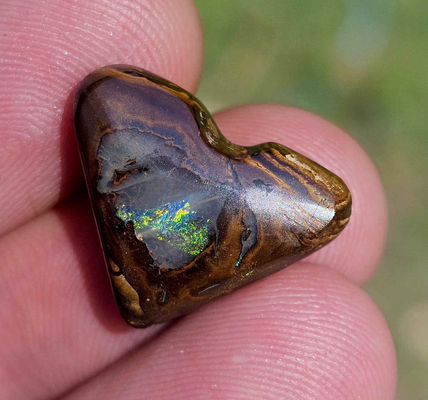 Heart Boulder Opal with Pretty Colour! 15cts