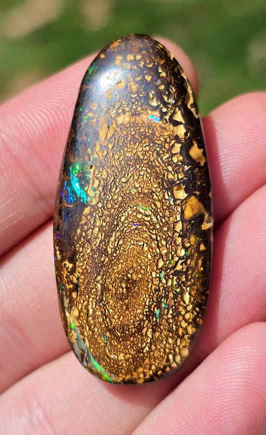 Double Sided Pinfire "Fingerprint" Boulder Opal! 71cts!