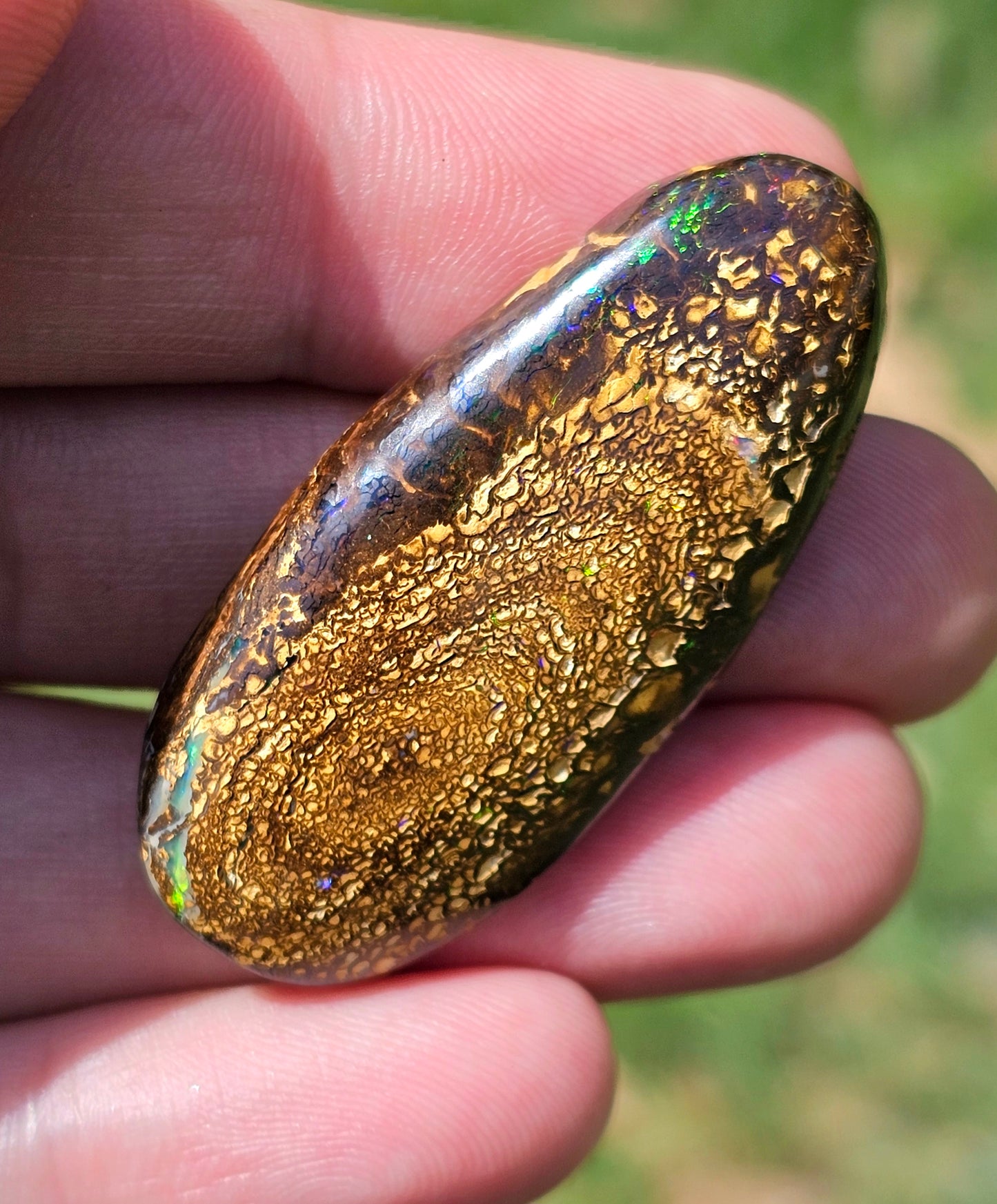 Double Sided Pinfire "Fingerprint" Boulder Opal! 71cts!