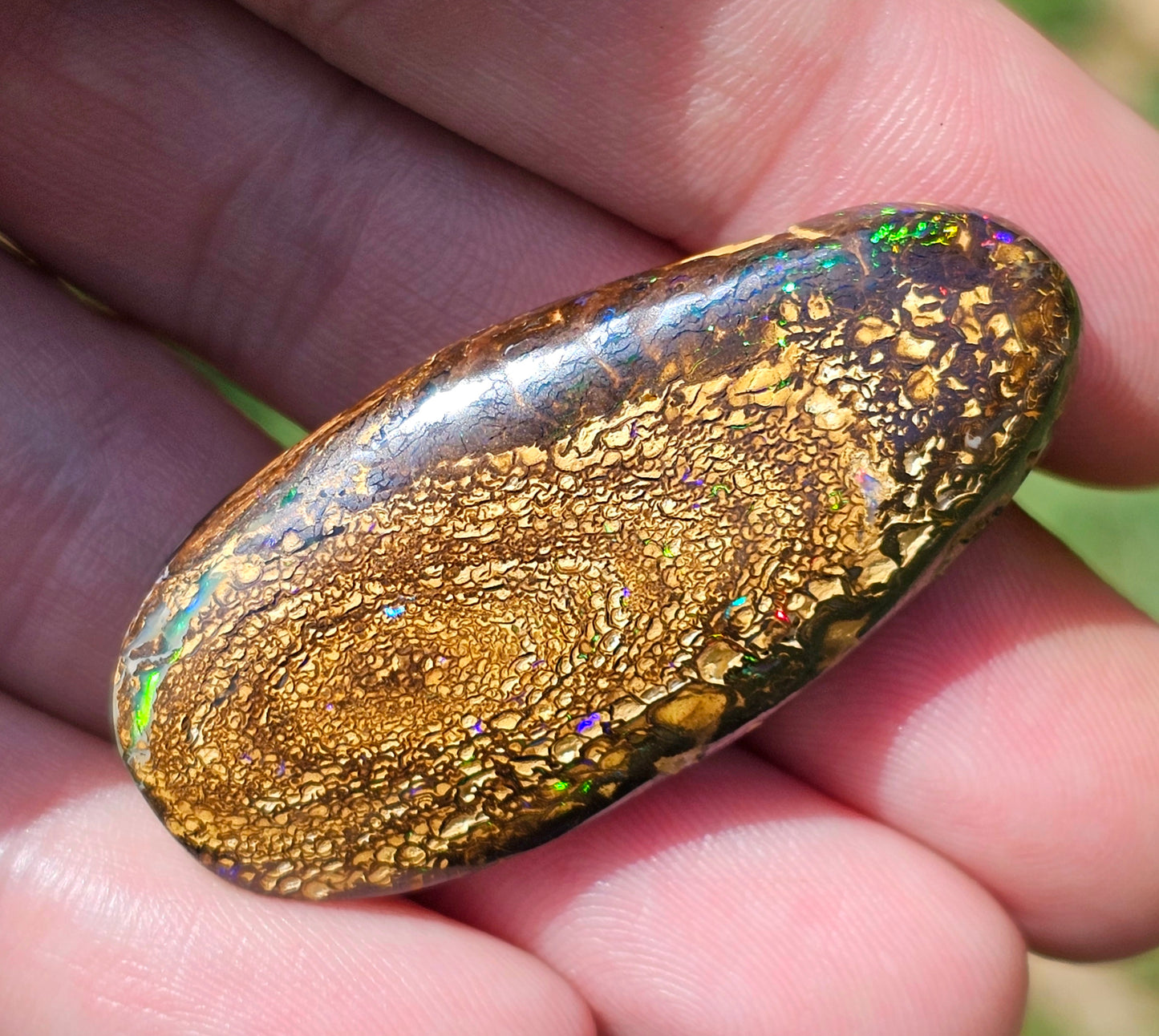 Double Sided Pinfire "Fingerprint" Boulder Opal! 71cts!