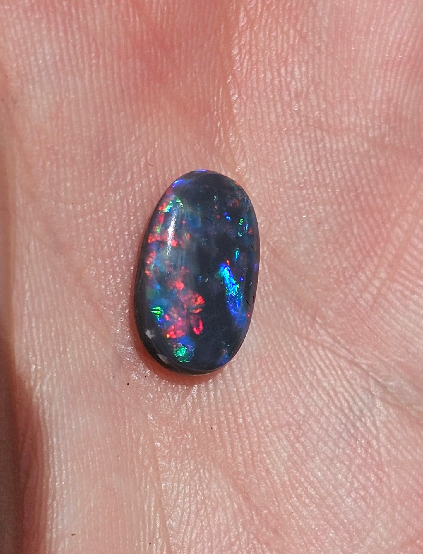 Beautiful Lightning Ridge Solid Black Opal! 2cts (JP2)