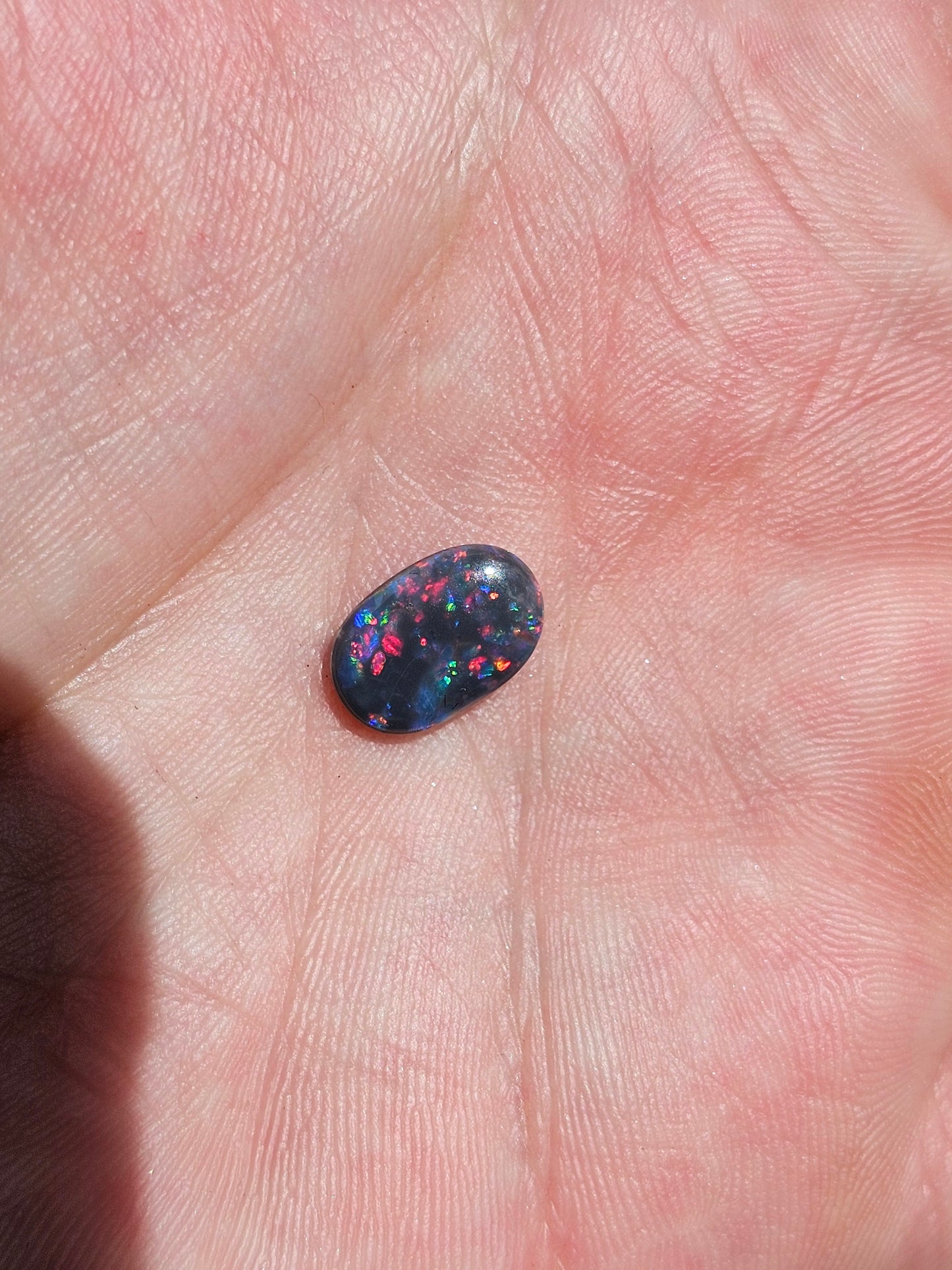 Beautiful Lightning Ridge Solid Black Opal! 2cts (JP2)