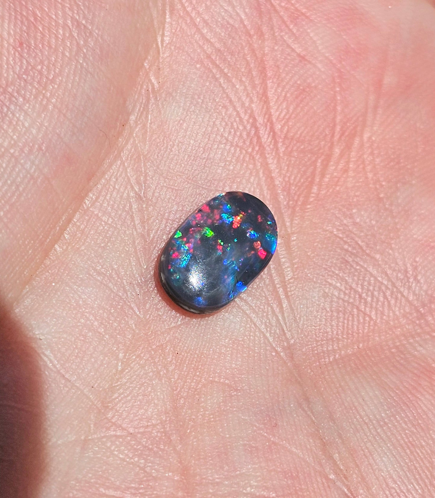 Beautiful Lightning Ridge Solid Black Opal! 2cts (JP2)