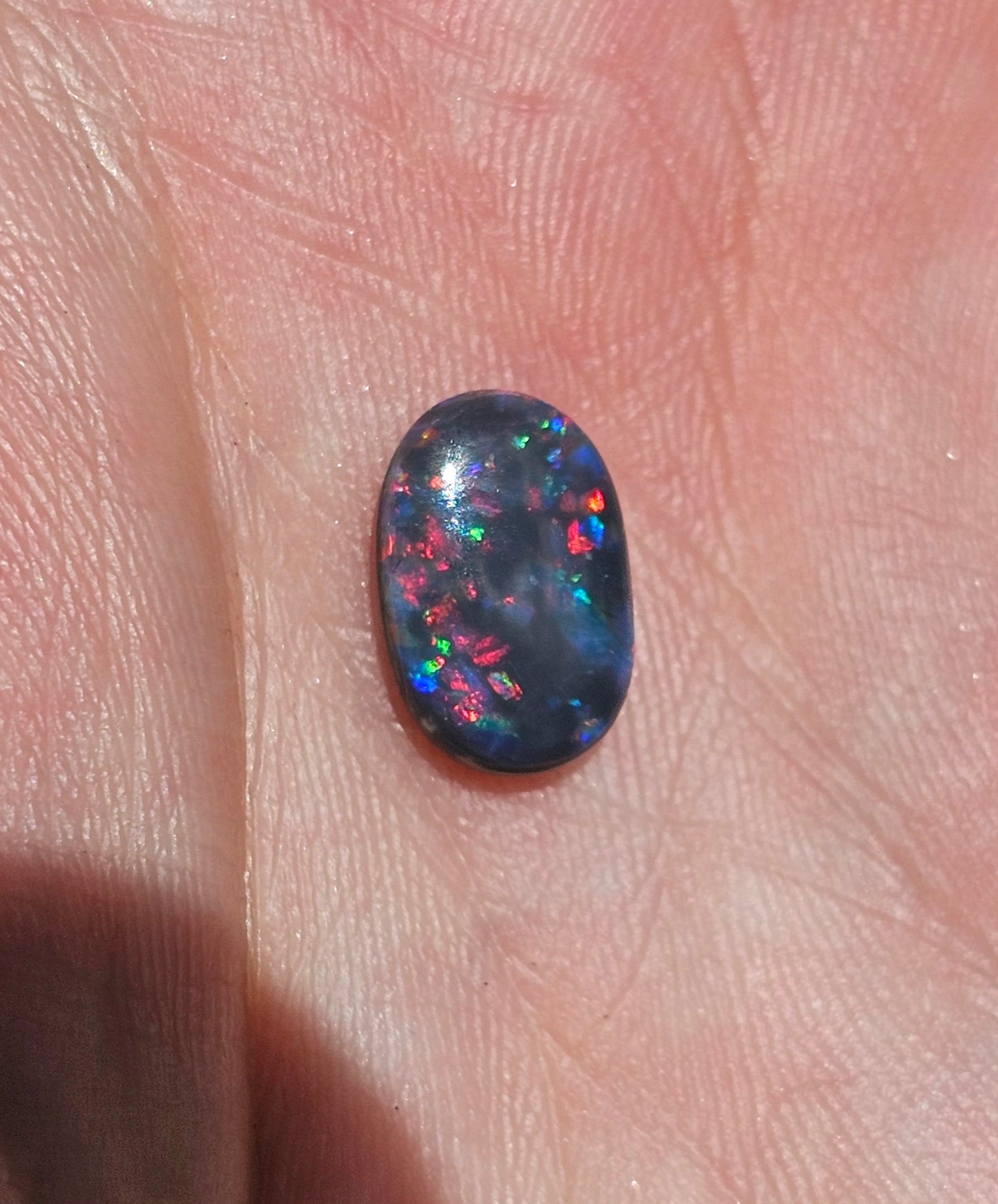 Beautiful Lightning Ridge Solid Black Opal! 2cts (JP2)