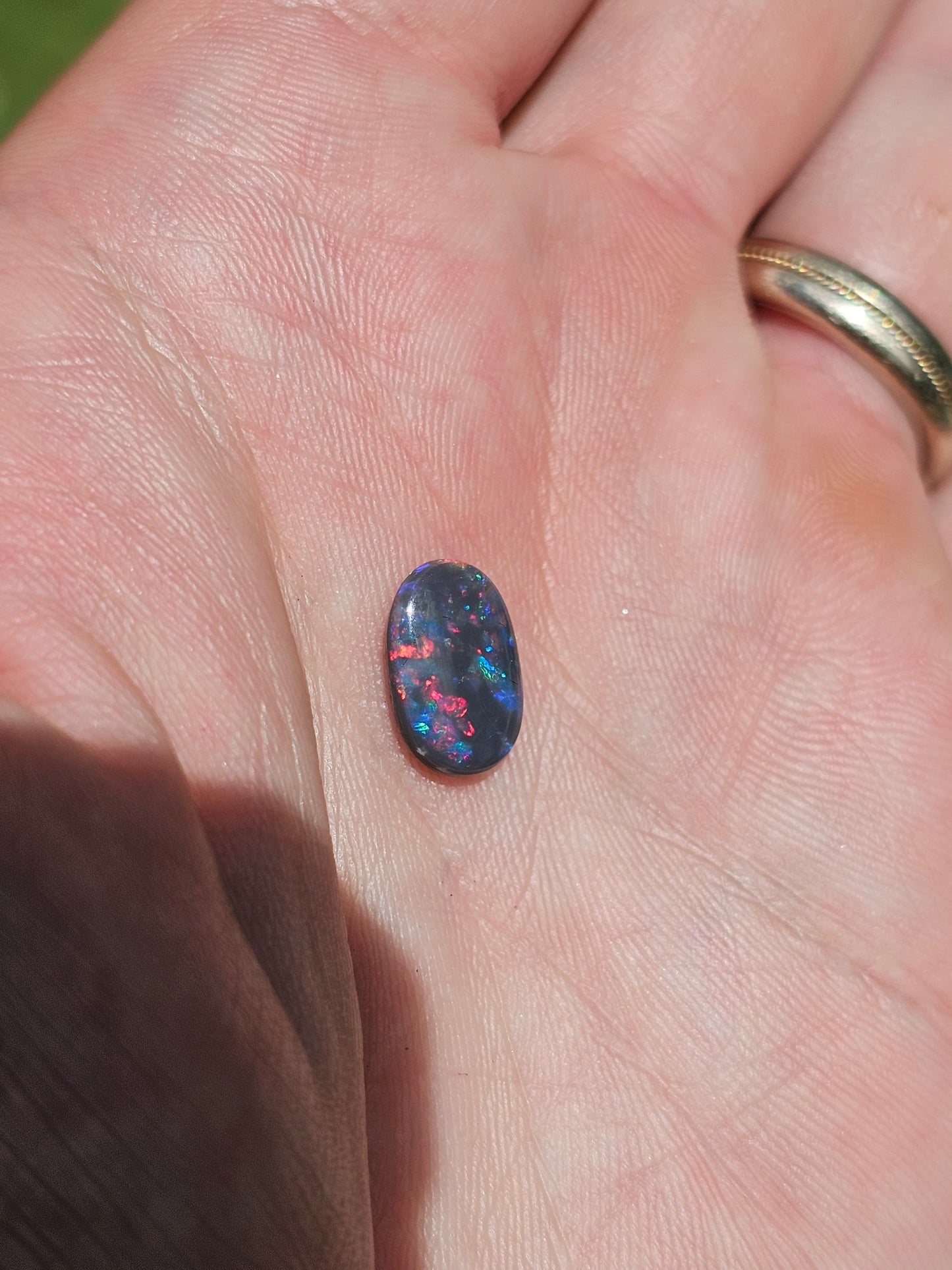 Beautiful Lightning Ridge Solid Black Opal! 2cts (JP2)