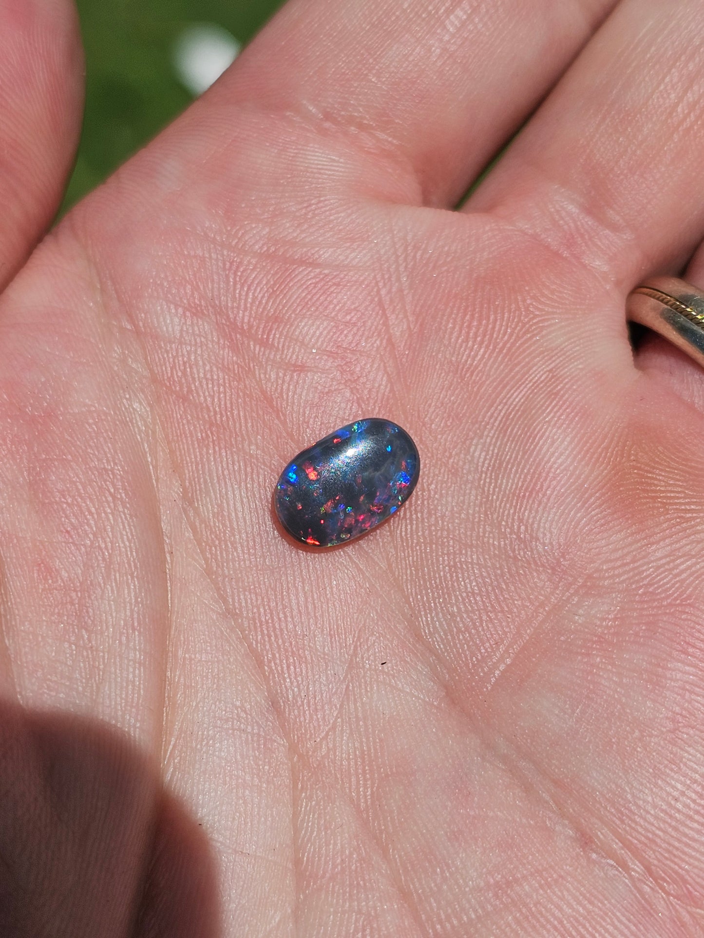 Beautiful Lightning Ridge Solid Black Opal! 2cts (JP2)