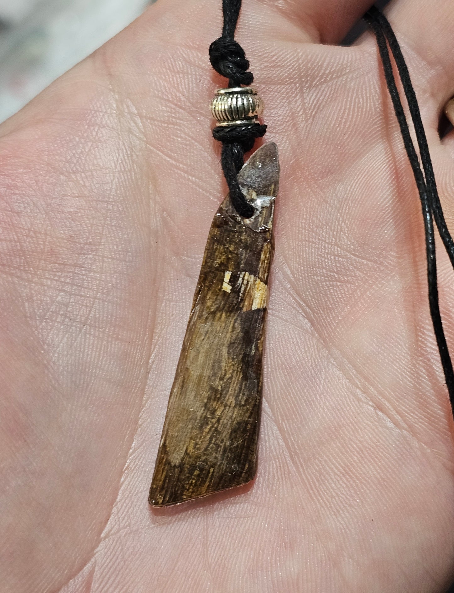 Fossilized Wood Opal Chip Pendant! (P2)