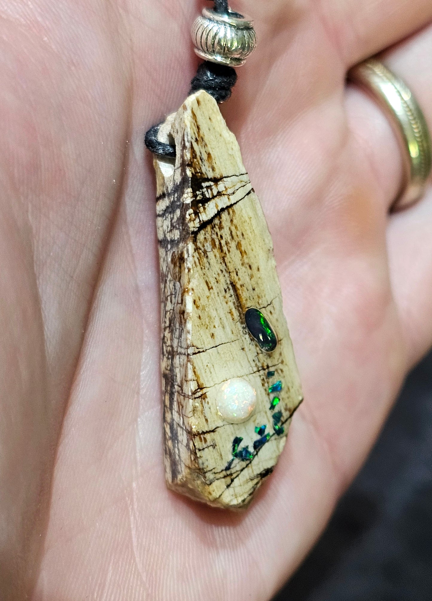 Fossilized Wood Opal Chip Pendant! (P1)