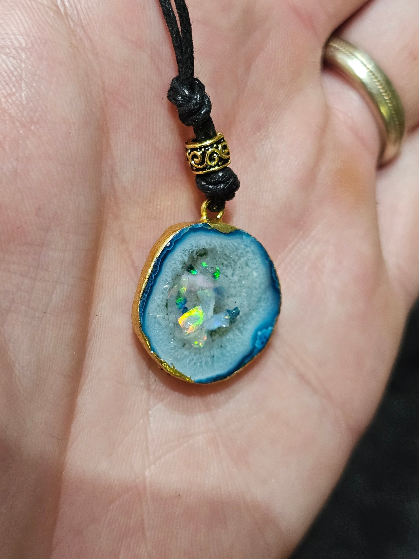 Awesome Opal Chip Agate Pendant! (P6)