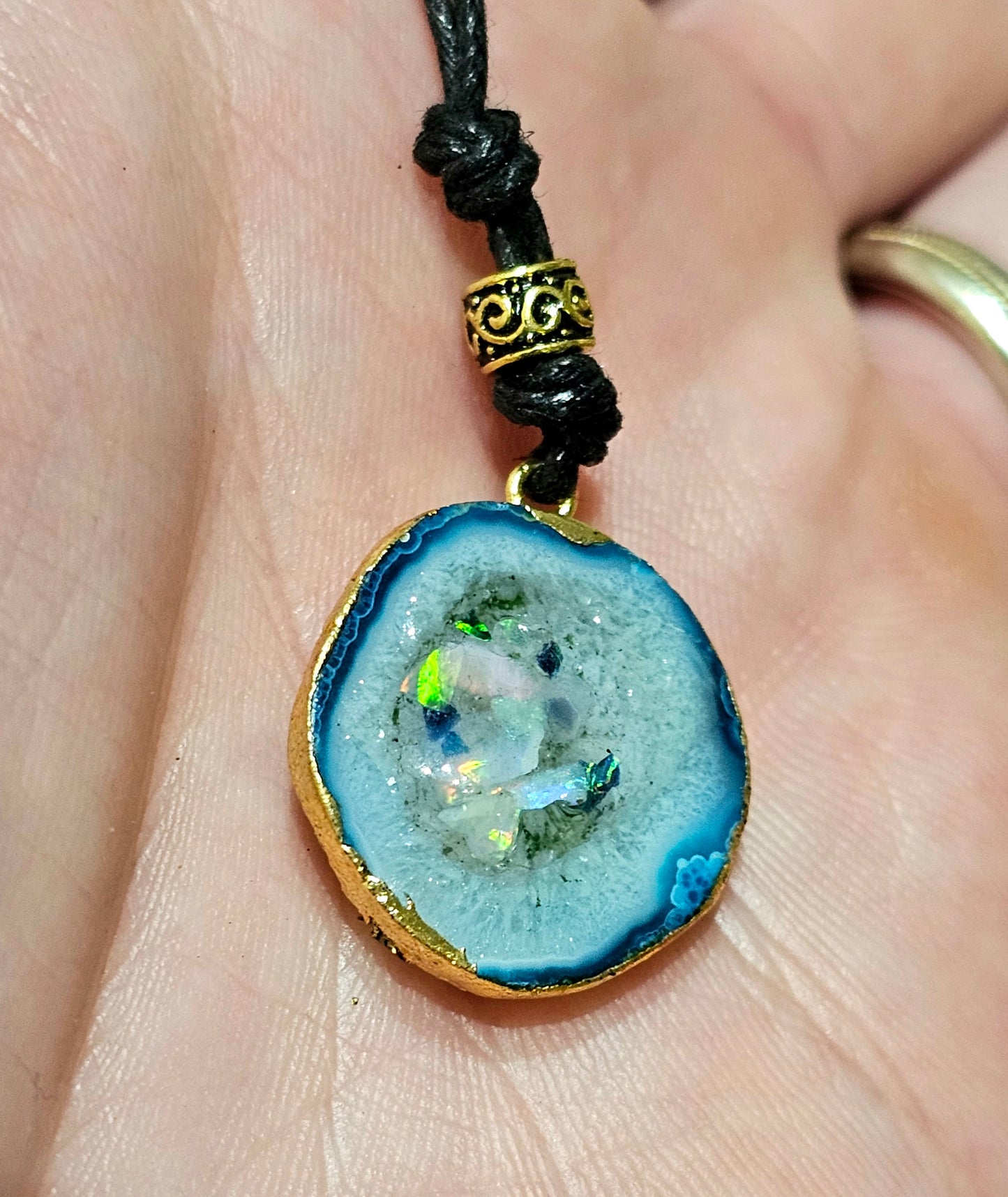 Awesome Opal Chip Agate Pendant! (P6)