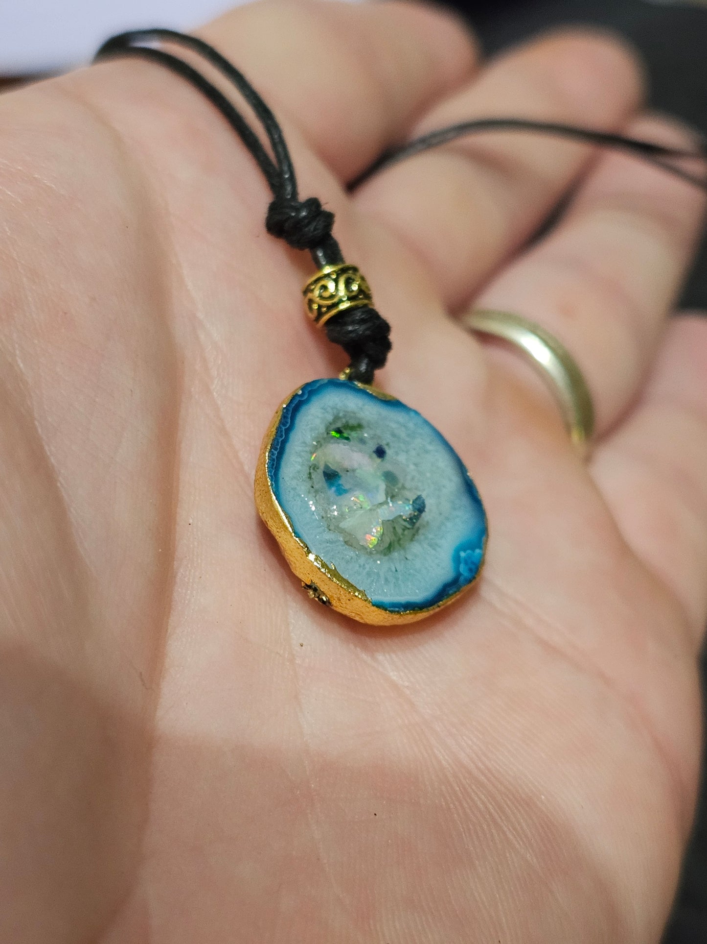 Awesome Opal Chip Agate Pendant! (P6)