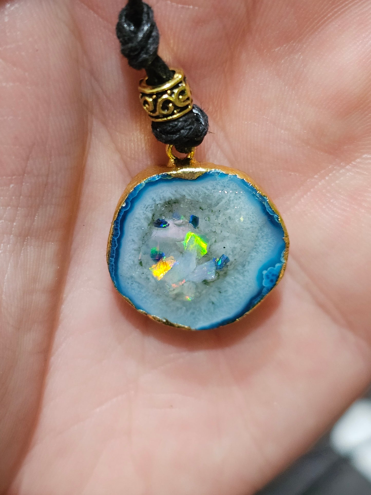 Awesome Opal Chip Agate Pendant! (P6)