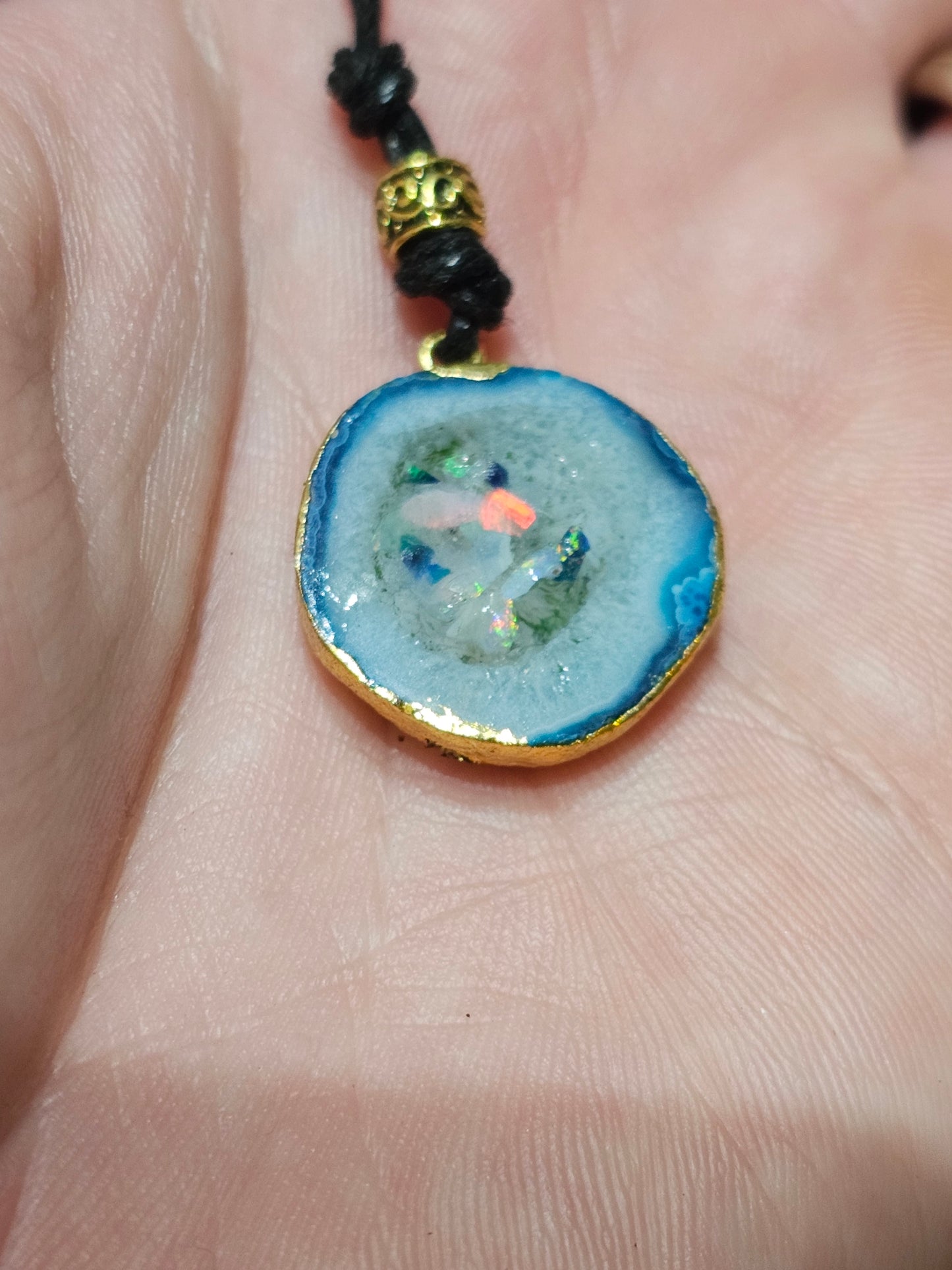 Awesome Opal Chip Agate Pendant! (P6)