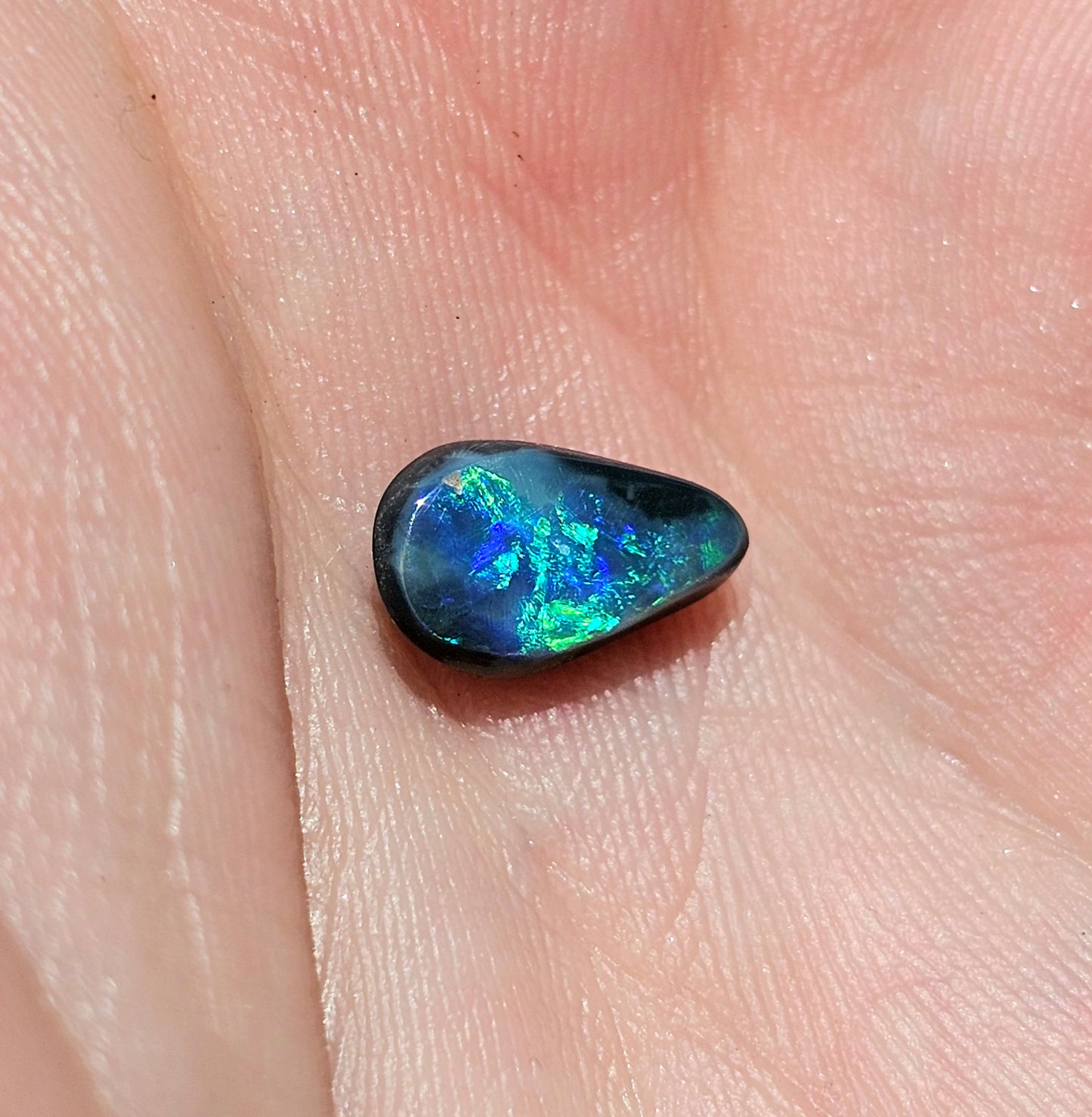 Flashy Lightning Ridge Black Solid Opal! 1ct (LR31)