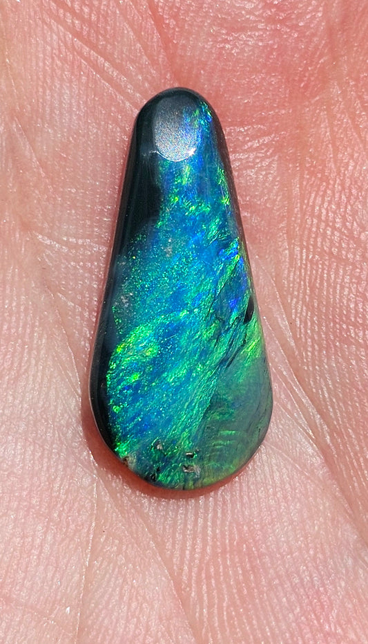 Quality Lightning Ridge Solid Black Opal! 5.2cts (JP8)