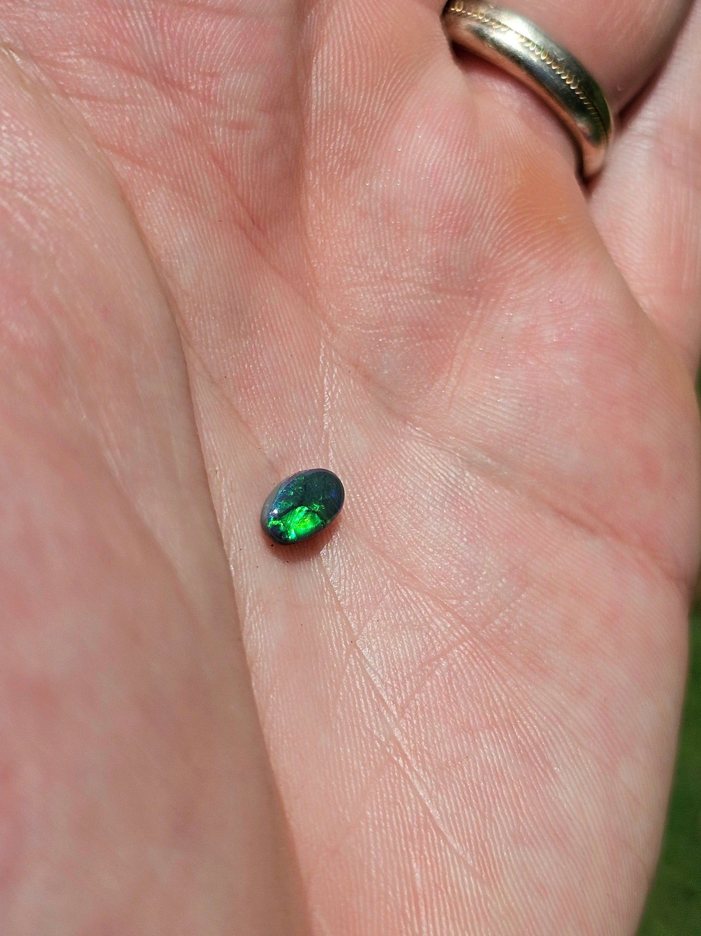 Flashy Lightning Ridge Solid Black Opal! .75cts (LRD)