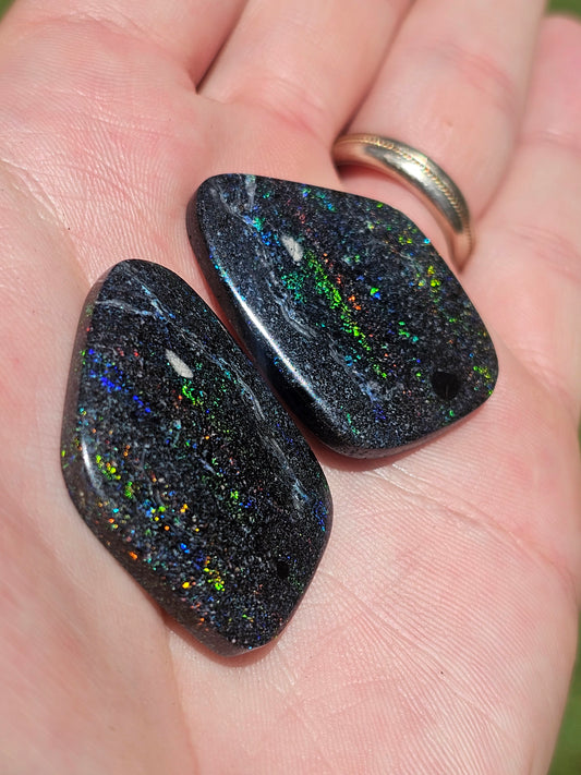 Pair of Quality Boulder Opal 50cts total! (F41)