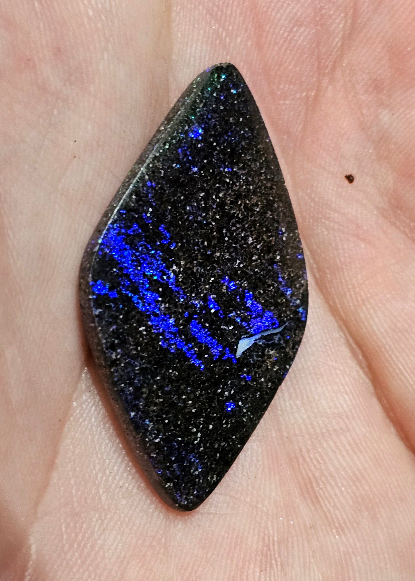 Unique Blue Rain Pattern Quality Fairy Boulder Opal 19ts(F17)