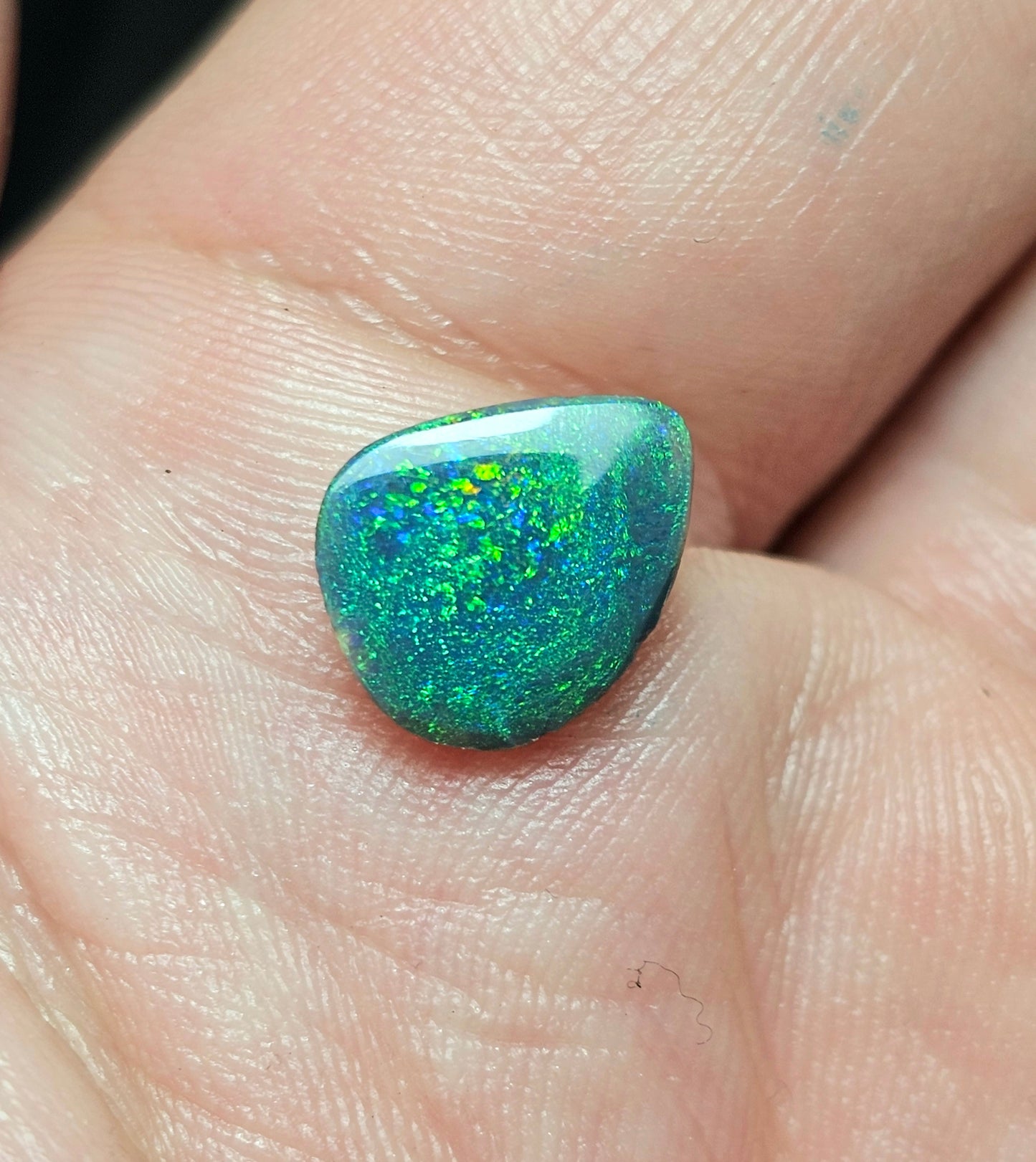 1ct Green Lightning Ridge Black Opal! (LRA13)