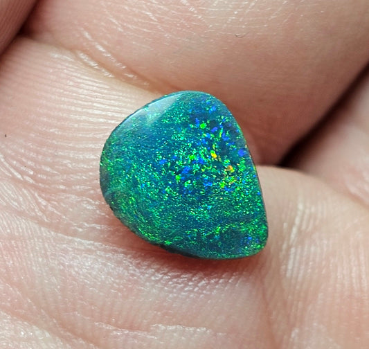 1ct Green Lightning Ridge Black Opal! (LRA13)