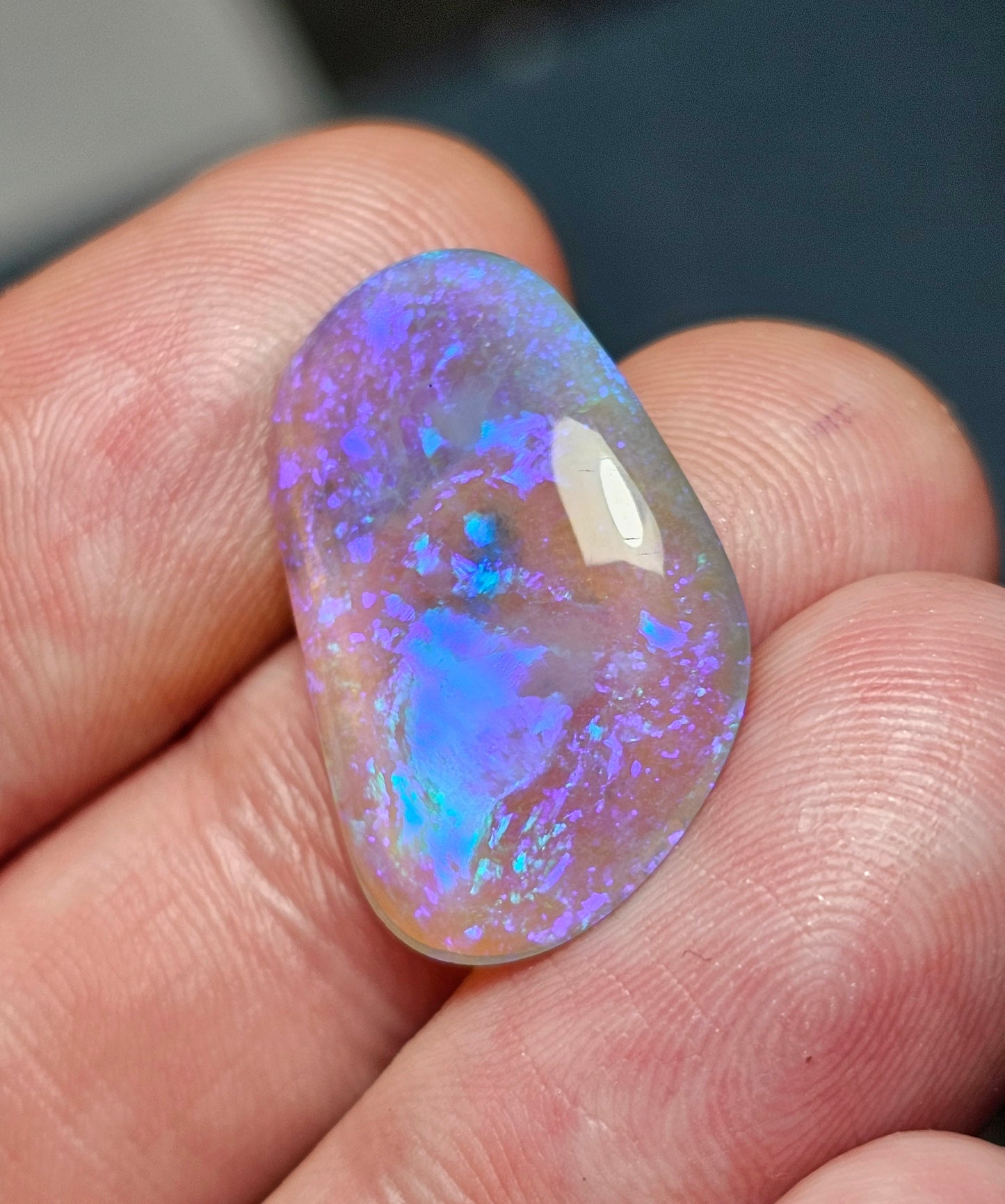 Big Beautiful Blue L/RIDGE CRYSTAL OPAL 11cts (LRD01)